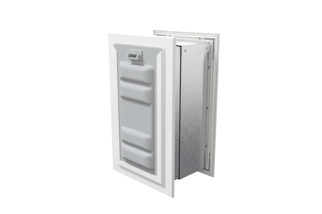 Endura Flap Pet Door for Walls in White | Energy-Efficient Double Flap Design for Wall Installations | All-Weather Protection with All-Metal Telescoping Tunnel | White, Small, Double Flap