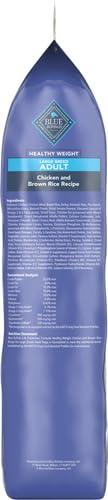 Blue Buffalo Life Protection Formula Chicken & Brown Rice Healthy Weight Large Breed Adult Dry Dog Food, Supports Immunity With LifeSource Bits, Promotes Healthy Lean Muscles & Weight Control, 30 lbs.