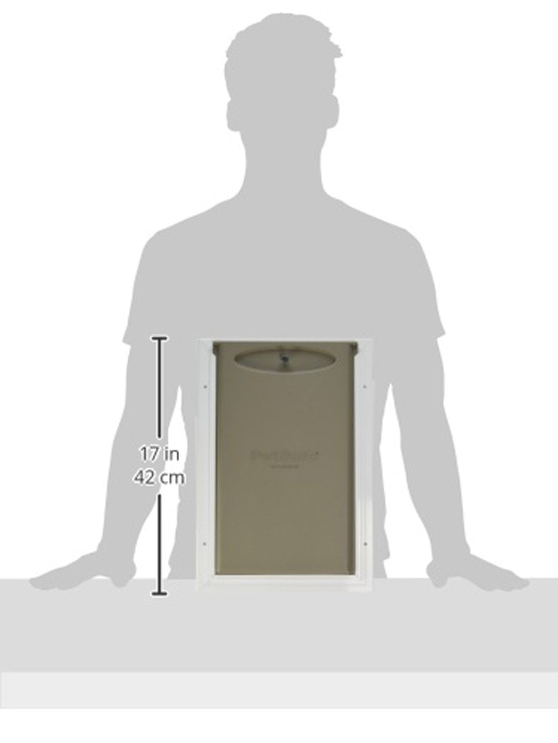 PetSafe Freedom Aluminum Pet Door for Dogs and Cats, Medium, White, Tinted Vinyl Flap