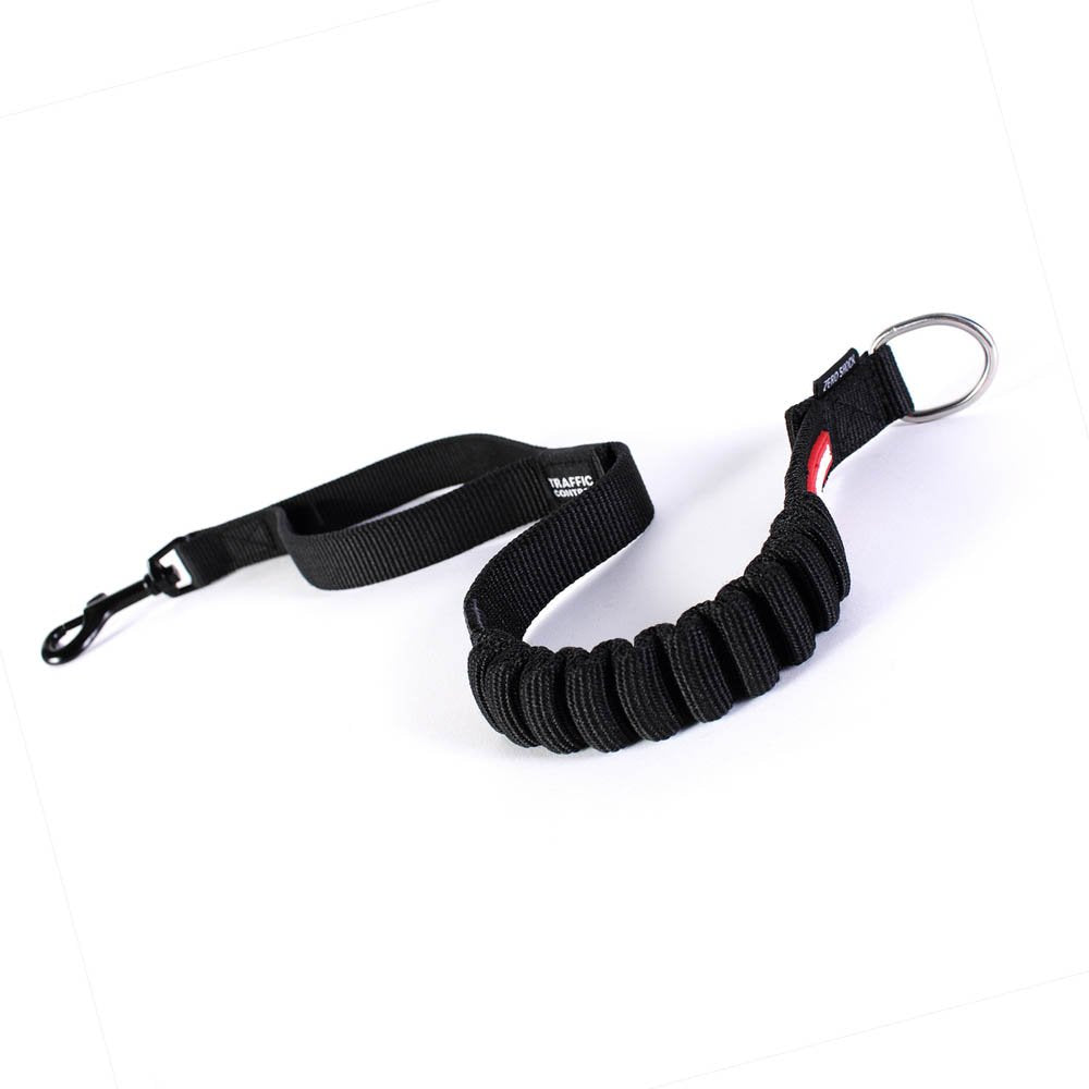 EzyDog Zero Shock Leash Extension – Shock Absorbing Bungee Leash Extender for Dogs That Pull or Excite, with Traffic Control Handle (24”, Black)