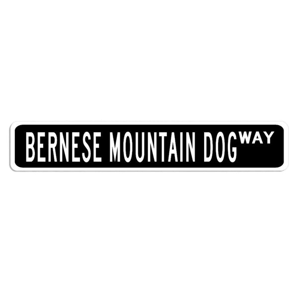 Bernese Mountain Dog Street Sign, Dog Lover Great Pet Purebred Gift Wall Art Decorative Sign, Bernese Mountain Dog Custom Street Sign for Cafe Bar Office Porch