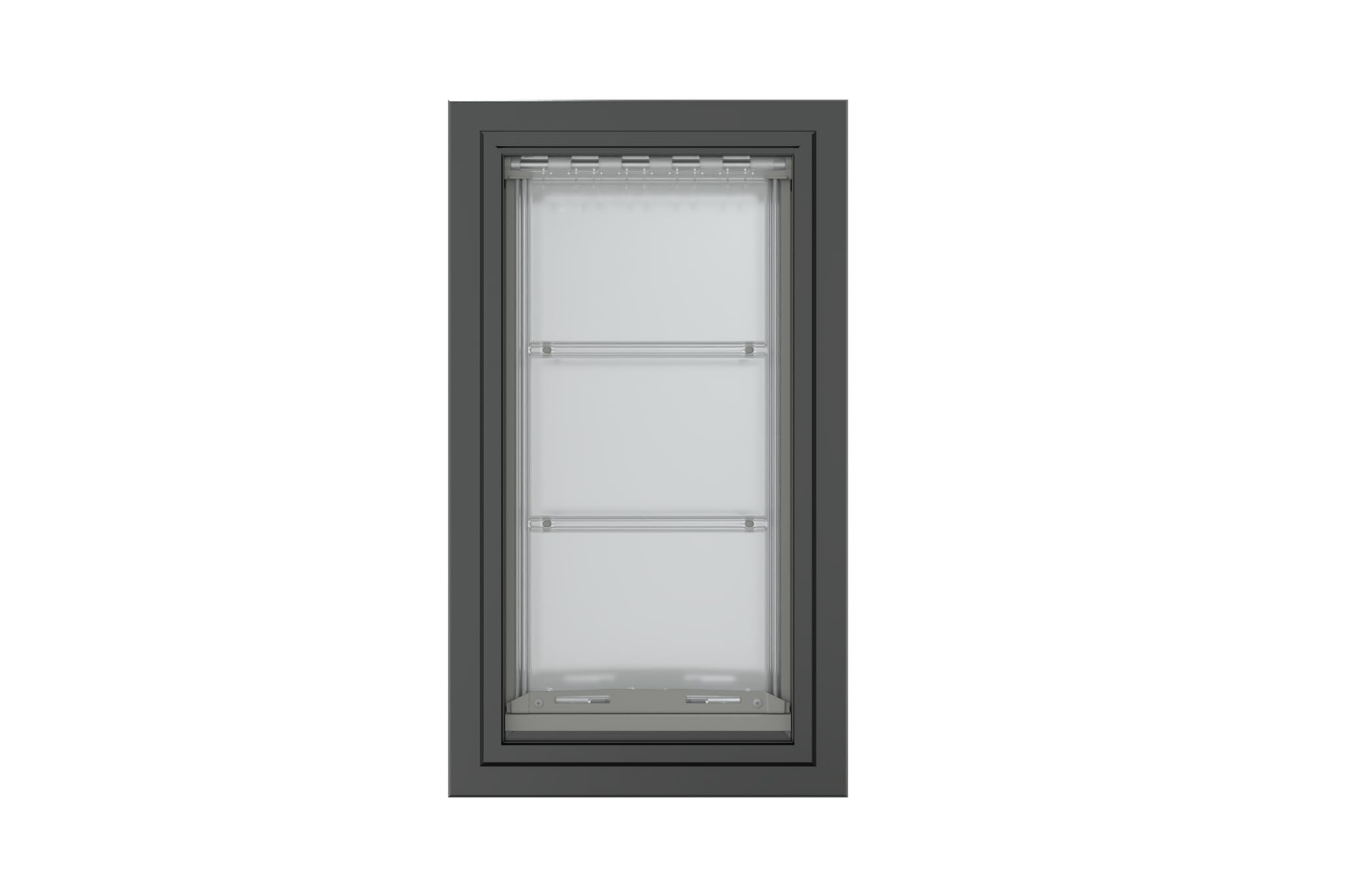 Endura Flap Double Flap Pet Door for Thick Walls | Deep Wall Design up to 13" Thick | Insulating Dual-Layer Flap & Durable Aluminum Frame | Includes Locking Cover | Black, Large, Double Flap