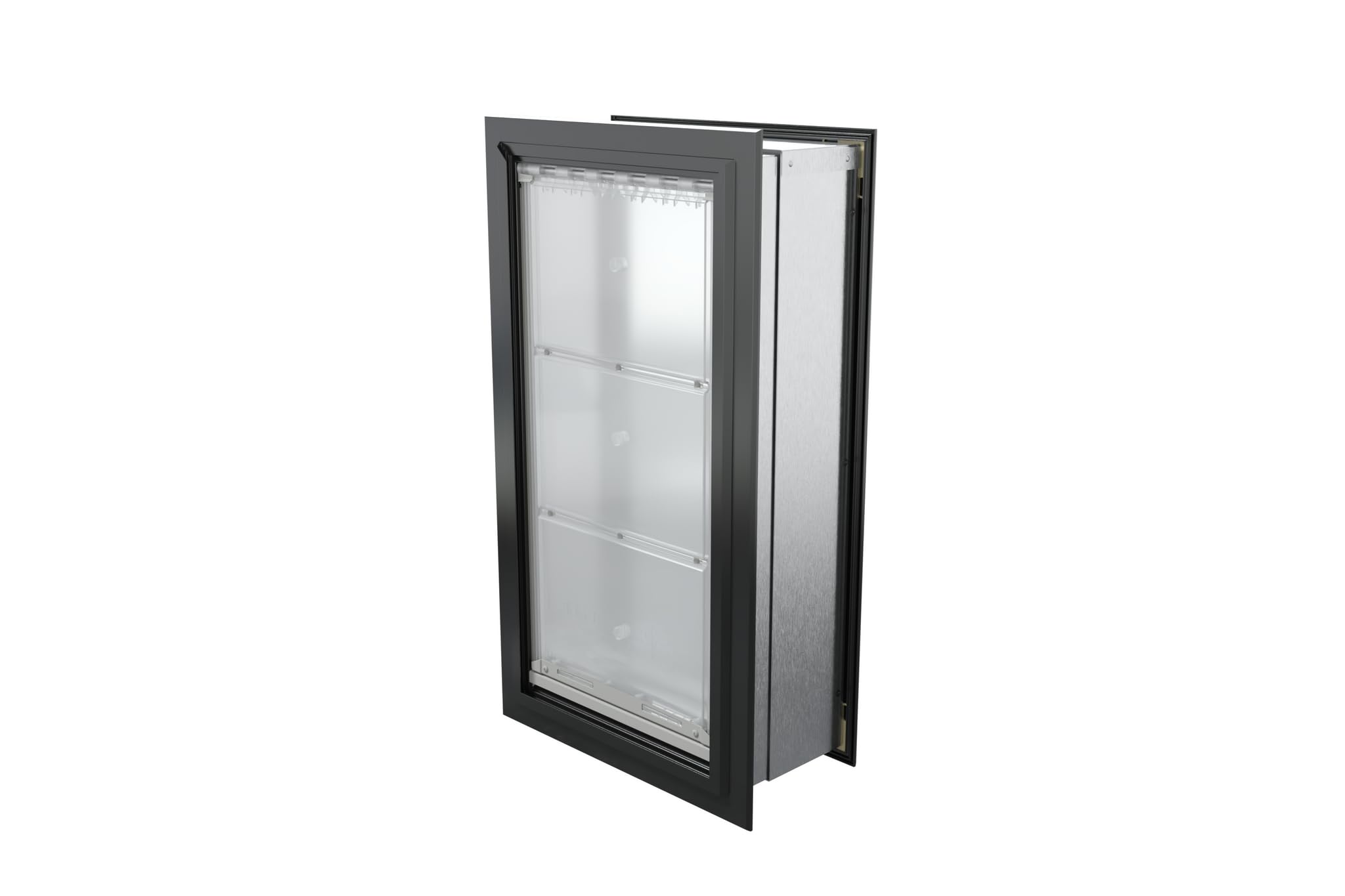 Endura Flap Pet Door for Walls in Black | Energy-Efficient Single Flap Design for Wall Installations | All-Weather Protection with All-Metal Telescoping Tunnel | Black, XXL, Single Flap