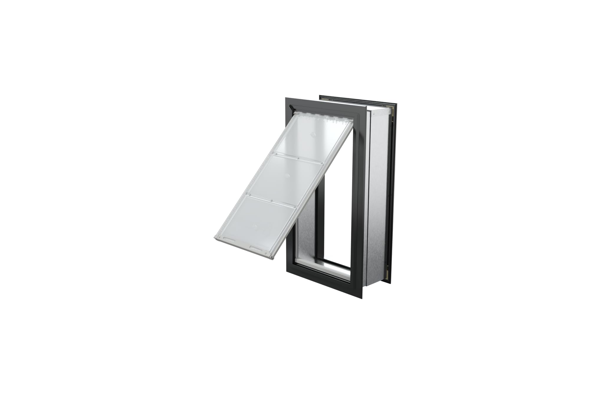 Endura Flap Pet Door for Walls in Black | Energy-Efficient Single Flap Design for Wall Installations | All-Weather Protection with All-Metal Telescoping Tunnel | Black, XXL, Single Flap