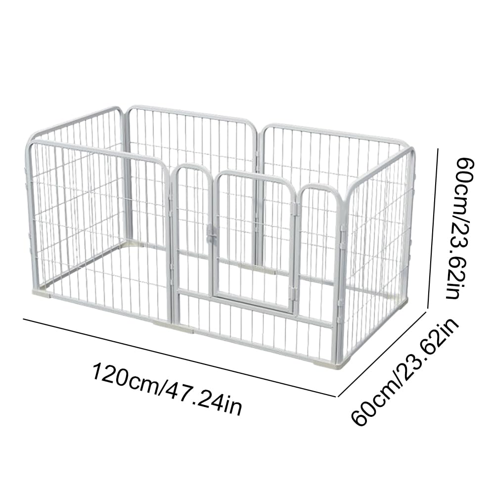 Dog Playpen for Indoor & Outdoor, 6 Panels Heavy Duty Dog Playpen, Foldable Metal Pet Play Pen Exercise Pen, Stainless Steel Pet Fence Barrier for Dog Cat Rabbit Indoor Outdoor Home Yard