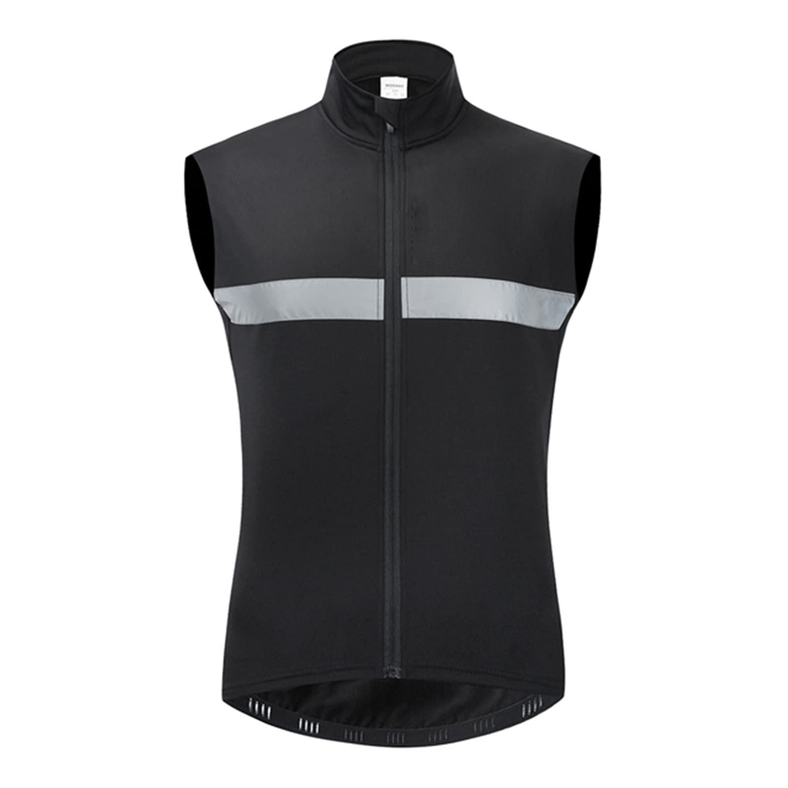 YYDM Windproof Bicycle Vest, Lightweight and Breathable Cycling Vest, Waterproof and Reflective, High Elasticity and Back Pocket Design, Used for Outdoor Sports,Black,M