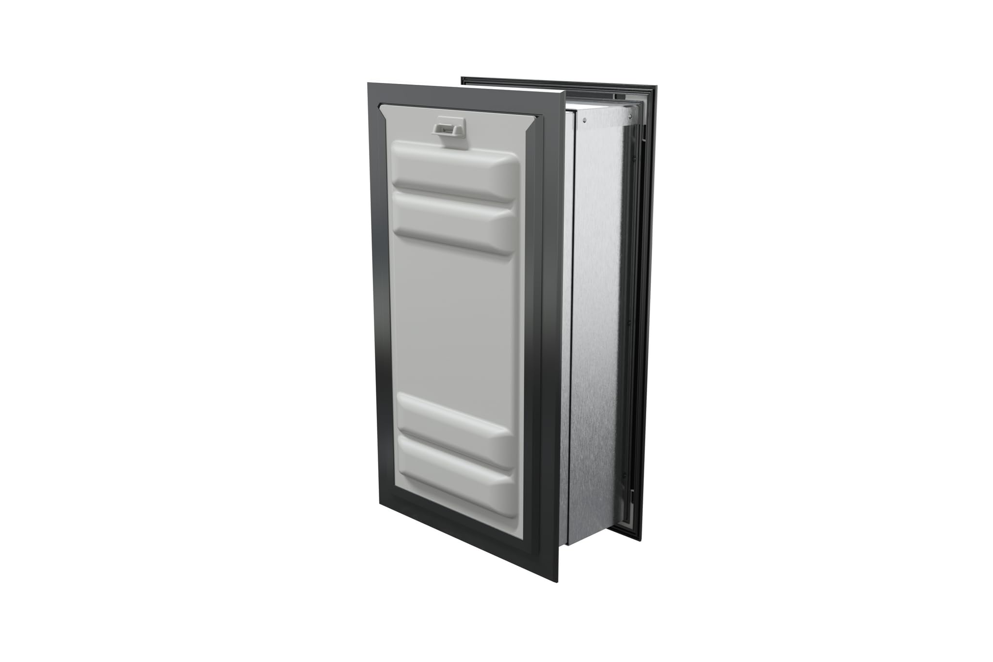 Endura Flap Double Flap Pet Door for Thick Walls | Deep Wall Design up to 13" Thick | Insulating Dual-Layer Flap & Durable Aluminum Frame | Includes Locking Cover | Black, Large, Double Flap
