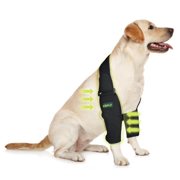 KISFLY No Pull Dog Harness - Reflective, Adjustable Soft Padded Vest with Handle - Black L