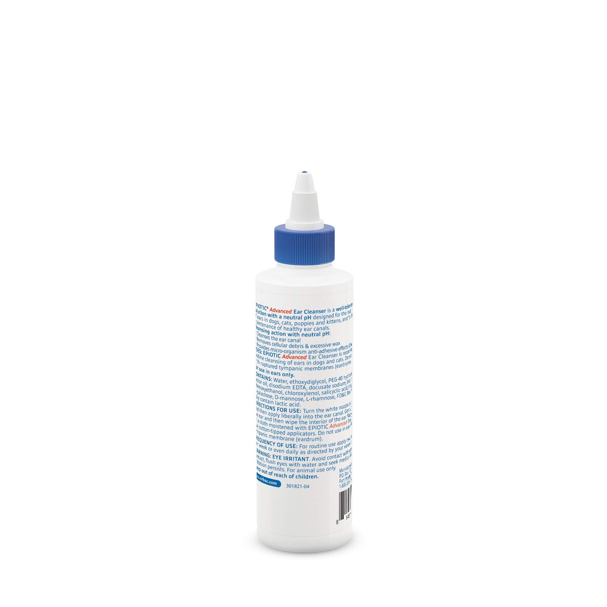Virbac EPIOTIC® Advanced Ear Cleanser | Powerful and Gentle Cleanser For Dogs and Cats of all ages, 4 oz