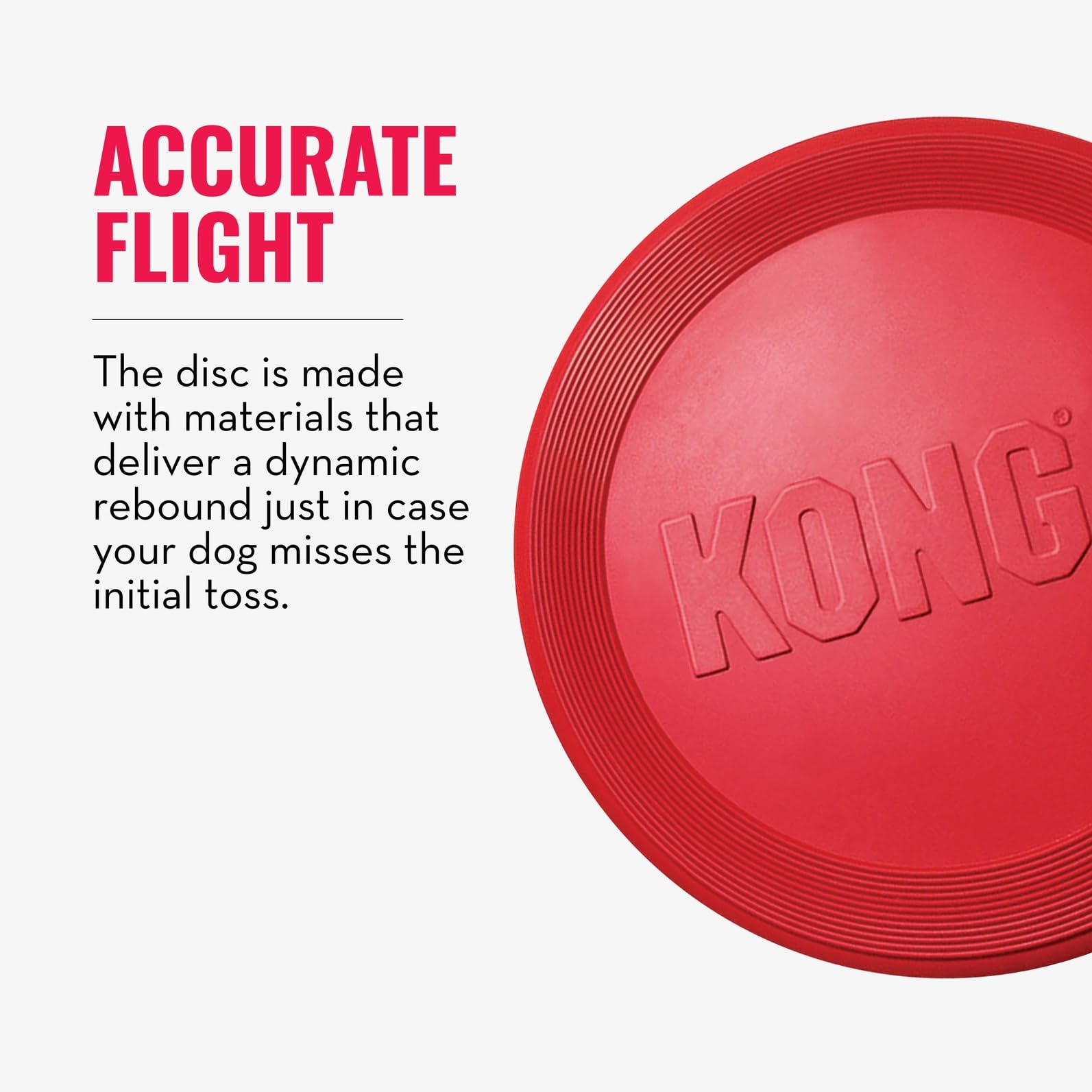 KONG Flyer - Durable Dog Toy for Outdoor Playtime - Natural Rubber Flying Disc, Dog Toy for Fetch - Safer Disc for Healthy Activity - for Medium/Large Dogs