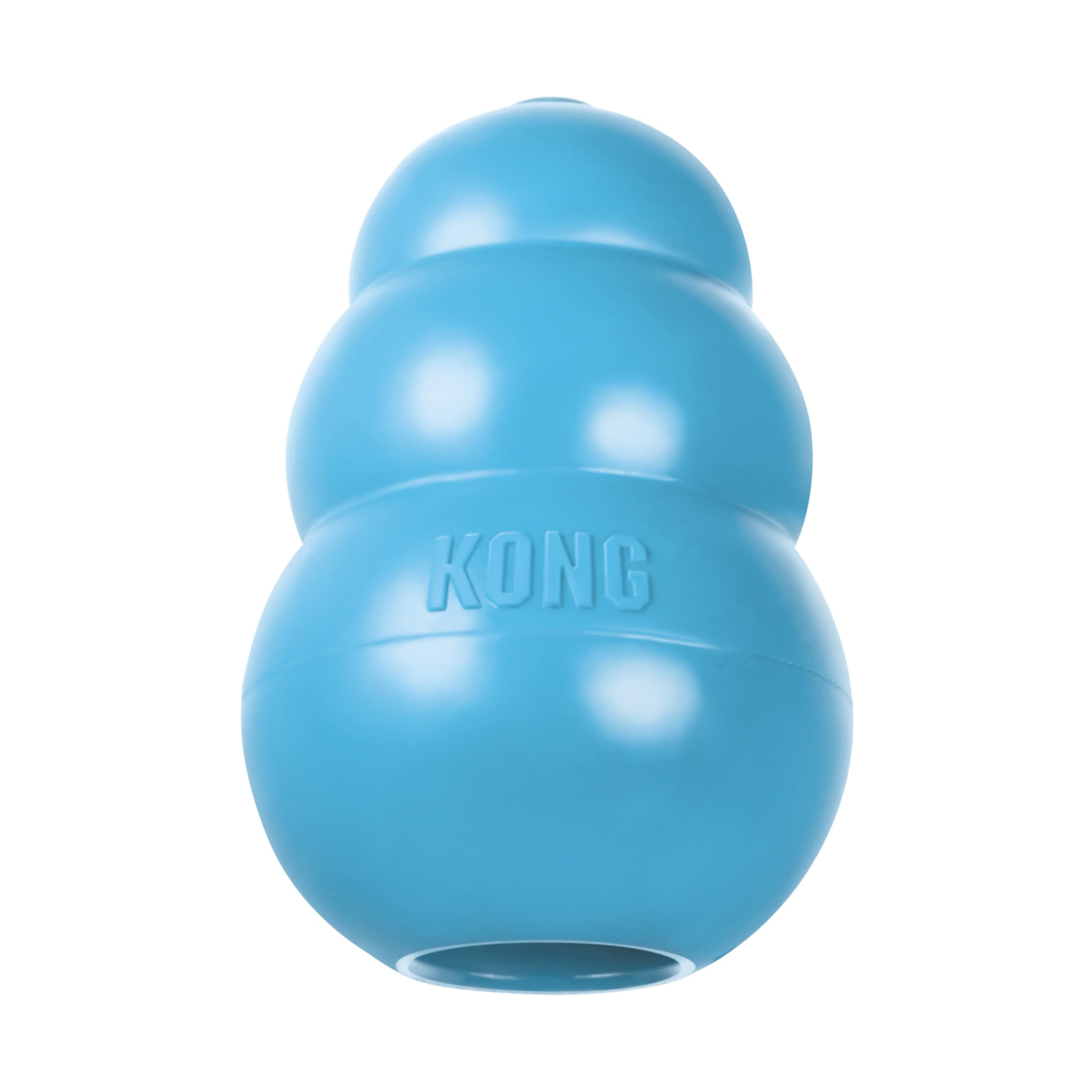 KONG Puppy - Natural Teething Rubber Chew Toy for Dogs - Stuffable Dog Toy for Extended Playtime - Chew & Fetch Toy for Puppies - for Medium Puppies - Blue