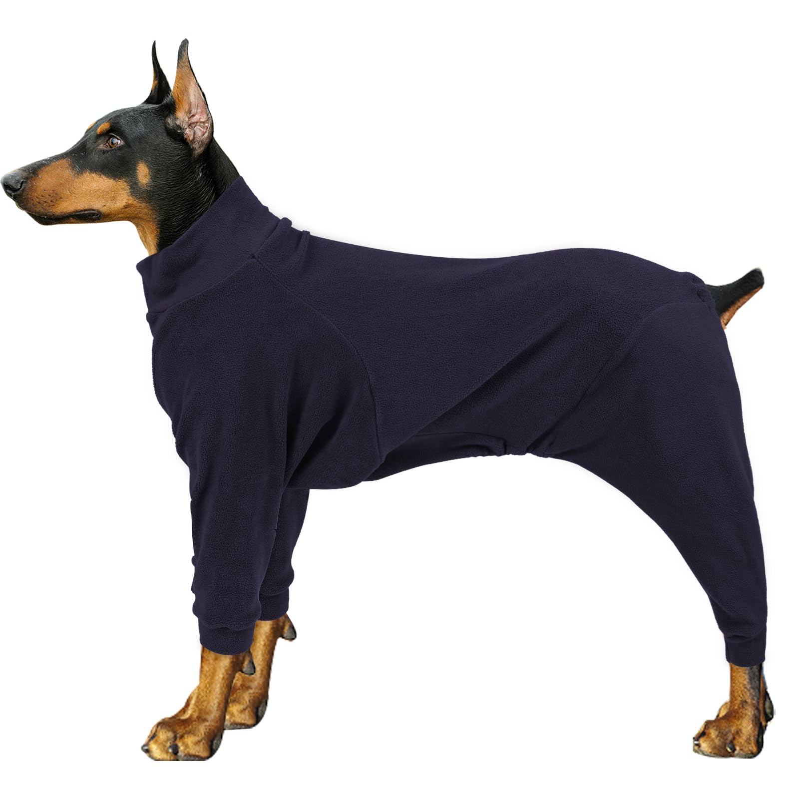 Fleece Dog Sweater for Small Medium Large Dog for Daily Run Walk Sleep Pet Winter Jacket & Windproof Clothes Coat XL Navy Blue