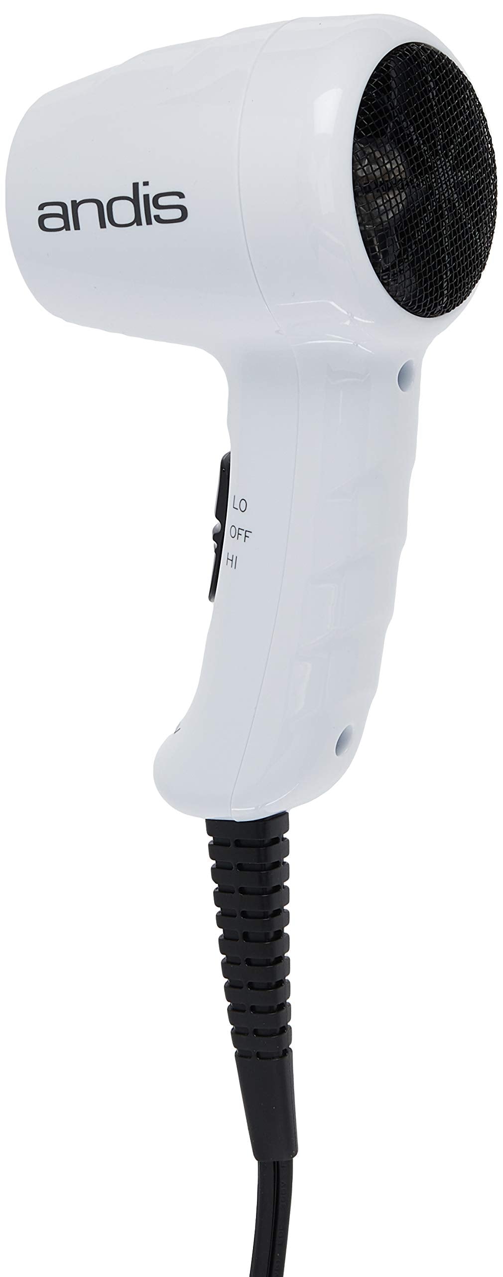 Andis 33805 1600-Watt MicroTurbo Dual Voltage Hair Dryer, White