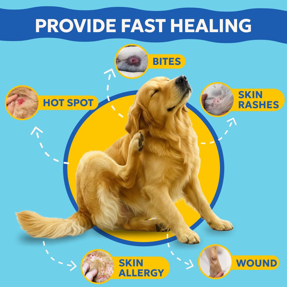 Forticept Vet Wrap No Lick Bandages Self Adhesive Dog Wound Care Self Adherent Wrap for Dogs Pet Animals Hot Spot Treatment for Dogs Bandage 2 Inch x 5 Yards (3 pcs) (3)