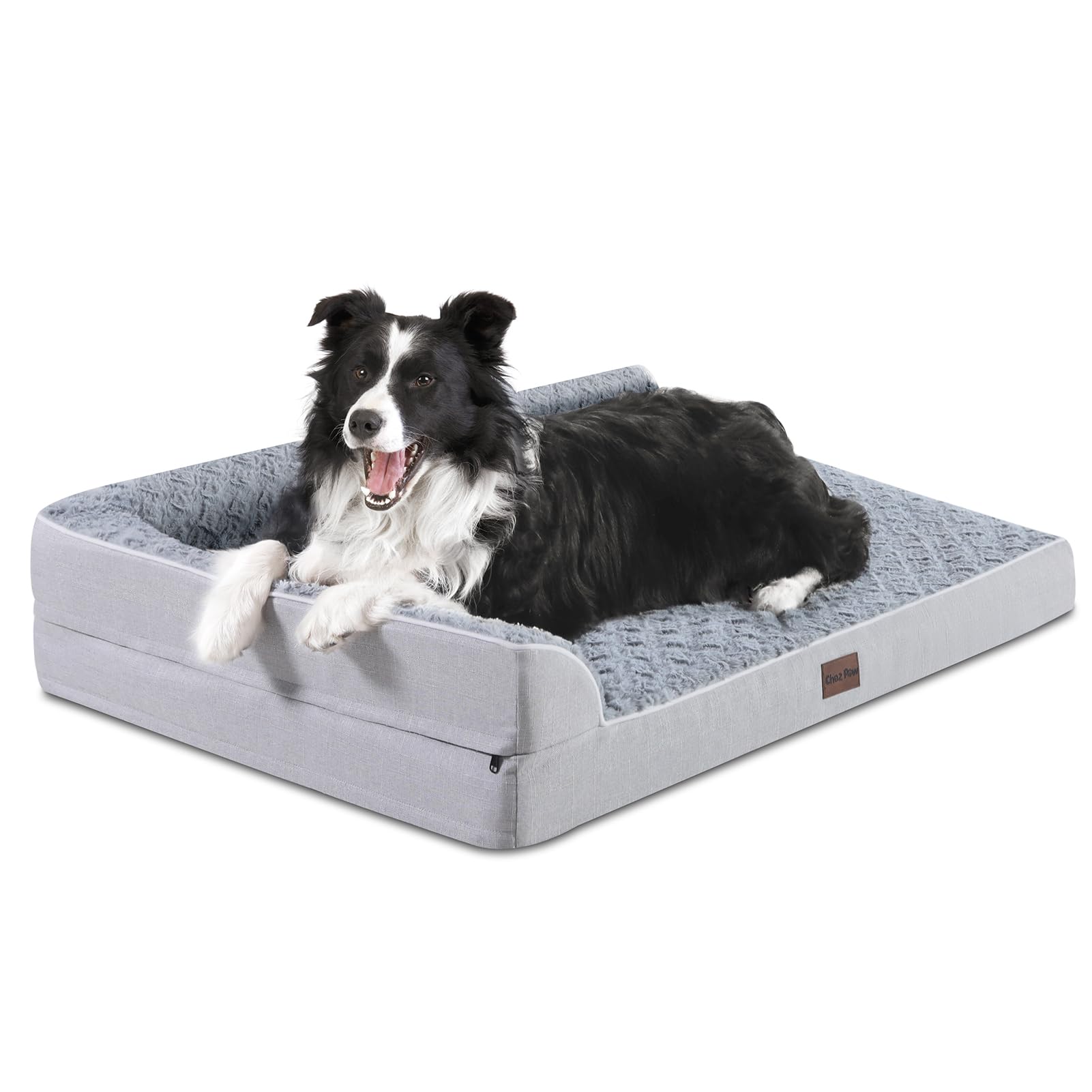 Chez Paw Orthopedic Dog Bed for Extra Large Dogs, XL Dog Beds with Comfy Bolsters, XLarge Waterproof Dog Bed with Removable Washable Cover and Nonskid Bottom, Pet Couch Bed for Extra Large Dogs
