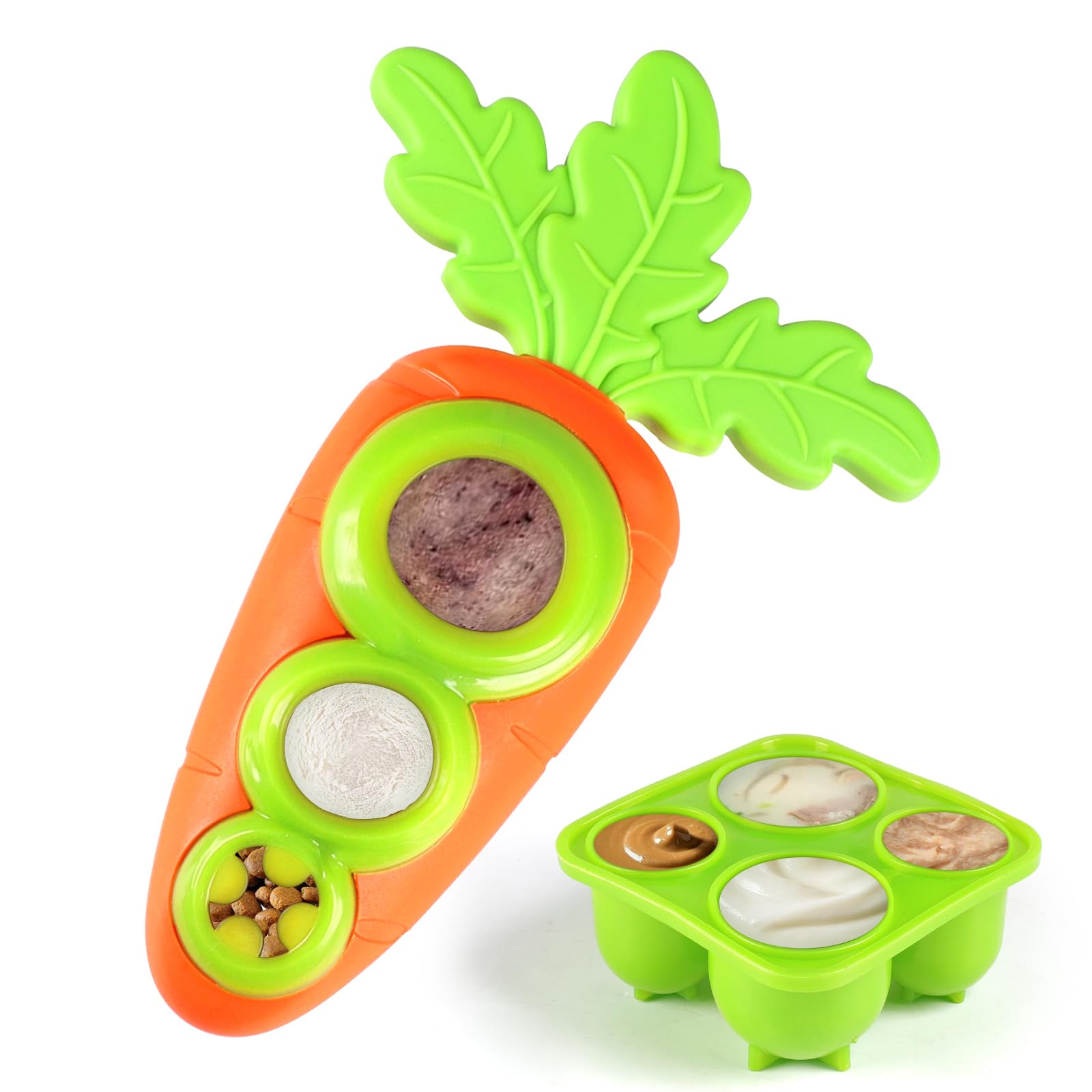 Star&Mi Frozen Dog Treat Holder with Suction Cup, Interactive Dog Toys, Dog Puzzle Toy & Dog Enrichment Toys, Dog Lick Bowl & Dog Licking Toy for Slow Feeding, Frozen Dog Treat Toy