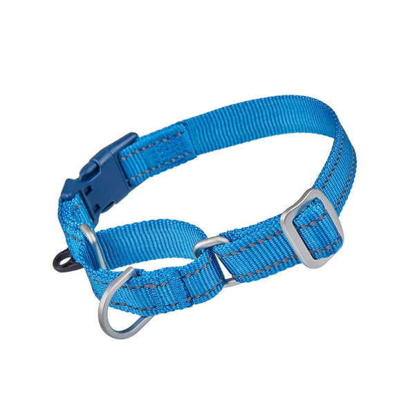 YUDOTE Reflective Martingale Collar for Dogs with Quick Snap Buckle Anti-Pull Nylon Safe Slip Collars for Easy Walking,Blue,Medium