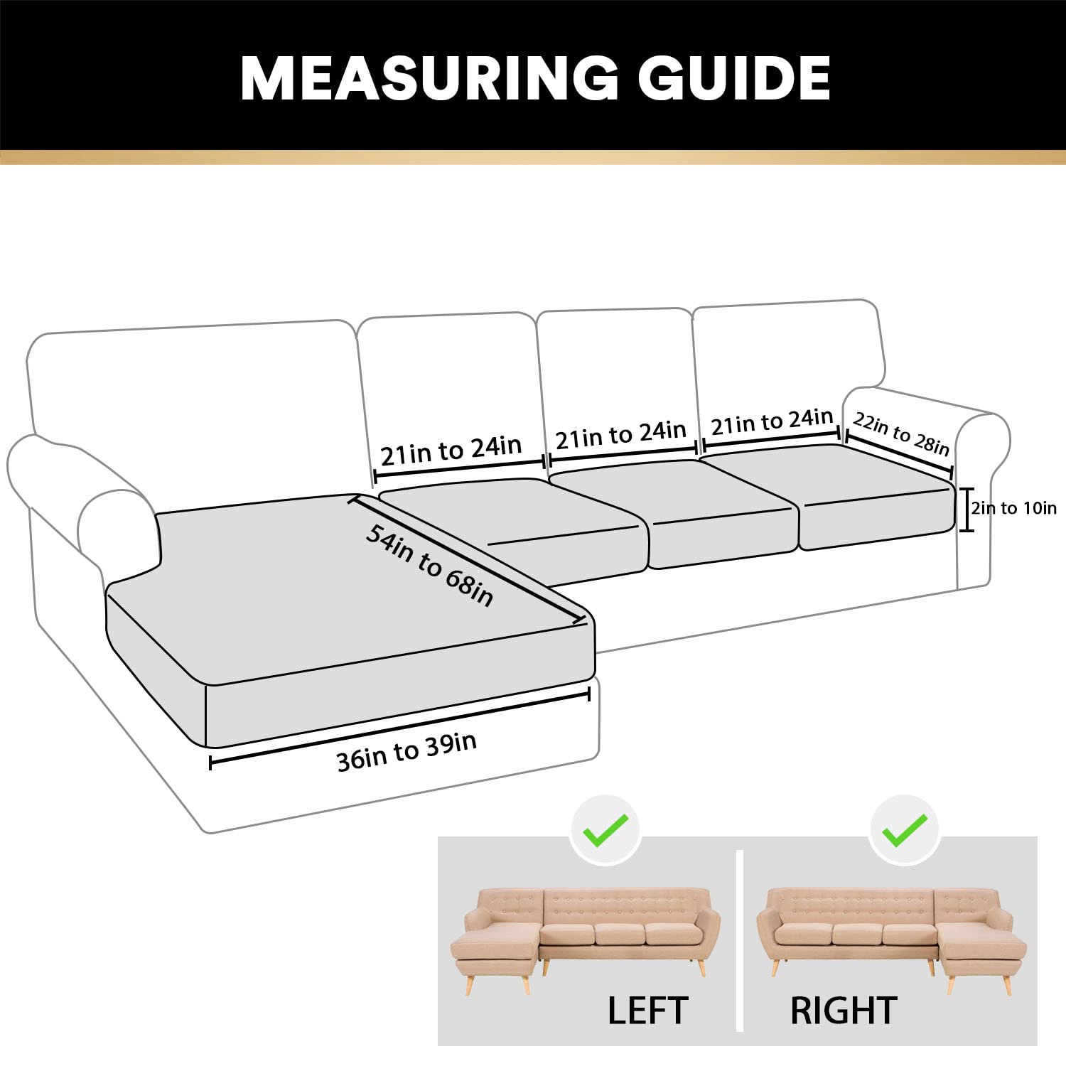 MIFXIN Sectional Couch Covers 4 Piece Stretch Velvet Sofa Seat Cushion Cover Set L Shape Separate Cushion Chaise Slipcover Furniture Protector for Both Left/Right Sectional Couch (Grey)