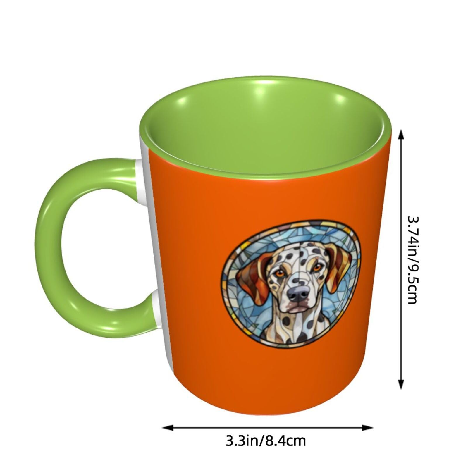 TOMASLINK Best Dog Mom Mug Gift,Dog Mom Coffee Mug For Dog Lovers, Dog Mom Coffee Cup Gifts For Dog Lovers,Dog Mom,Dog Dad Gifts (Green, Dalmatian)