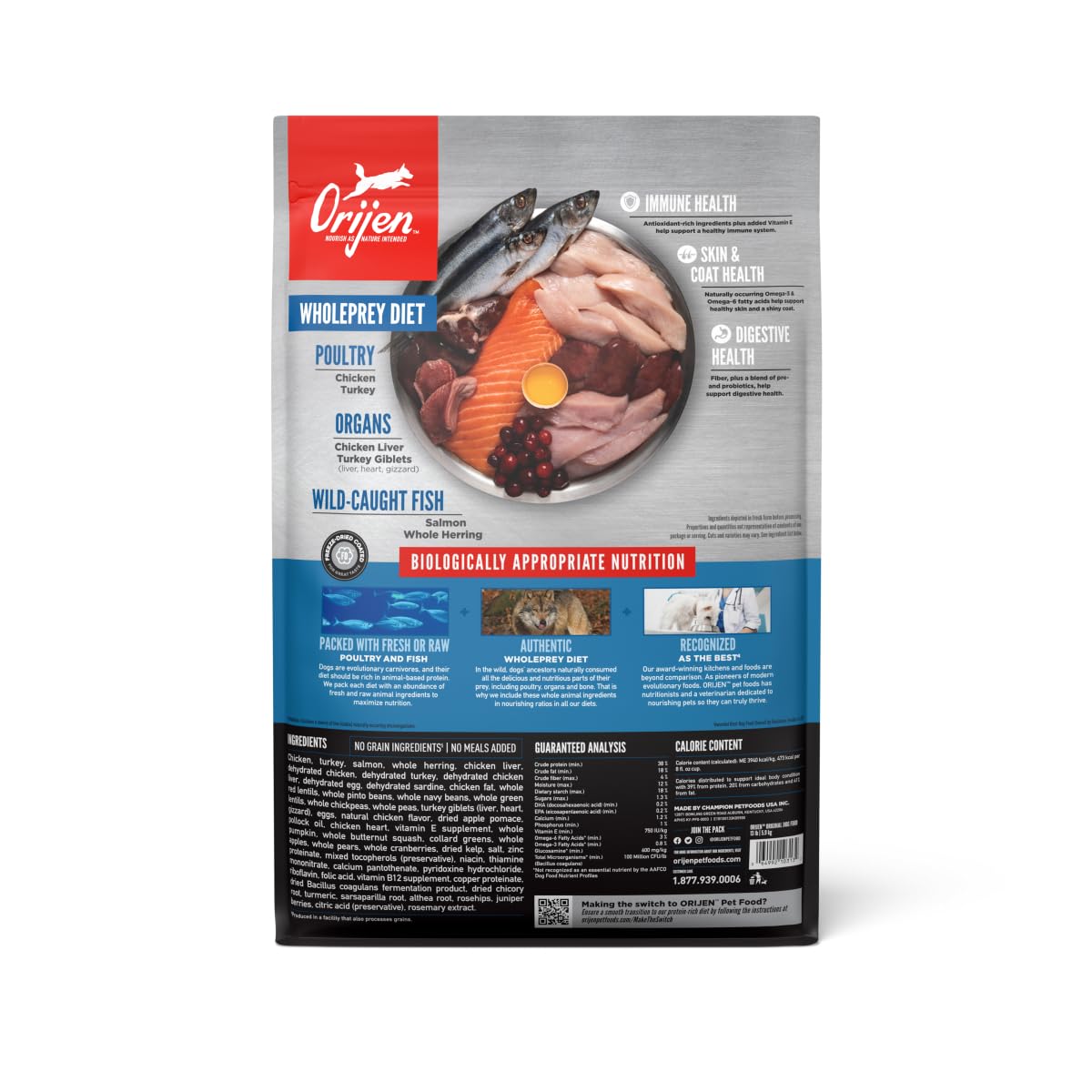 ORIJEN Grain Free High Protein Dry Dog Food Original Recipe 13lb Bag