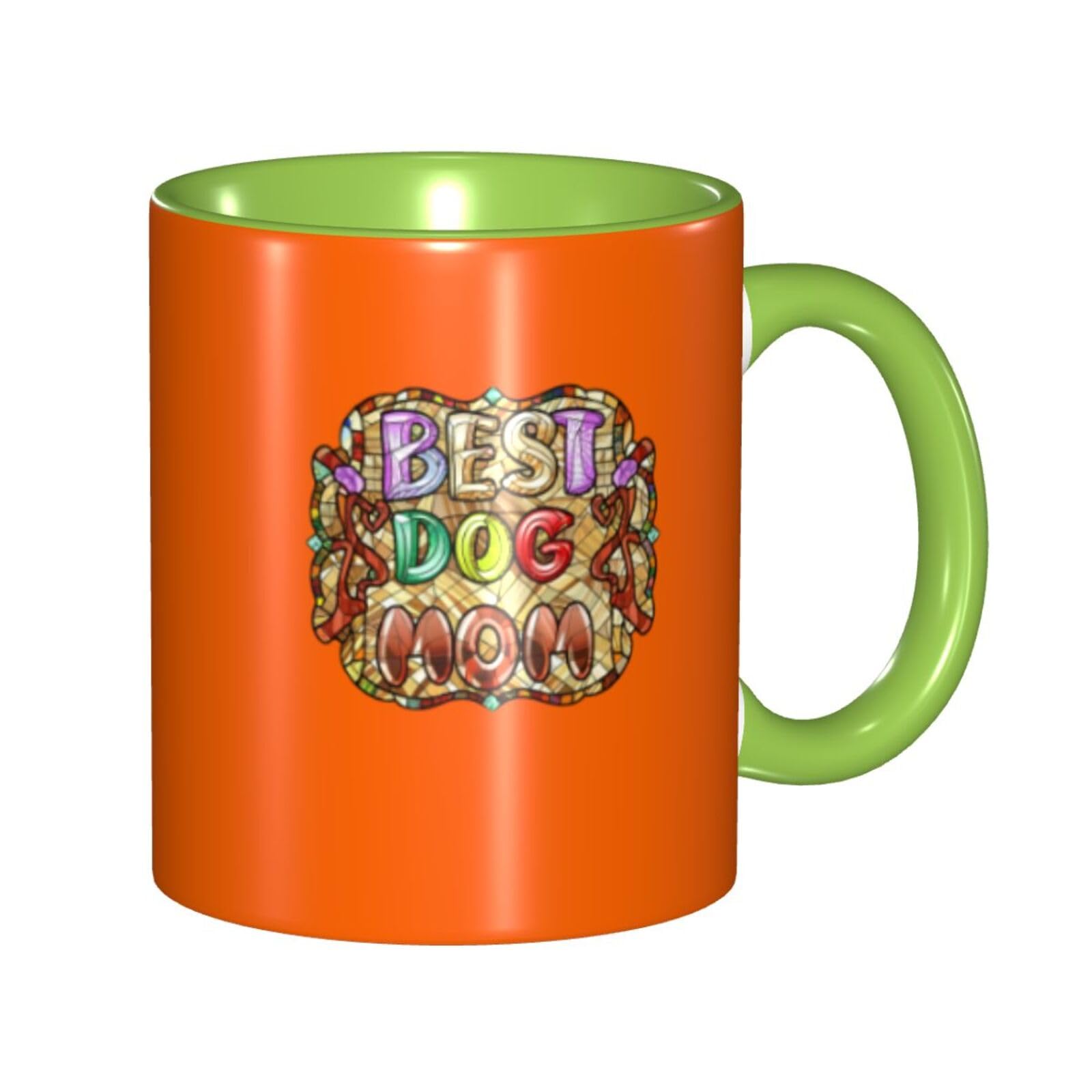 TOMASLINK Best Dog Mom Mug Gift,Dog Mom Coffee Mug For Dog Lovers, Dog Mom Coffee Cup Gifts For Dog Lovers,Dog Mom,Dog Dad Gifts (Green, Dalmatian)
