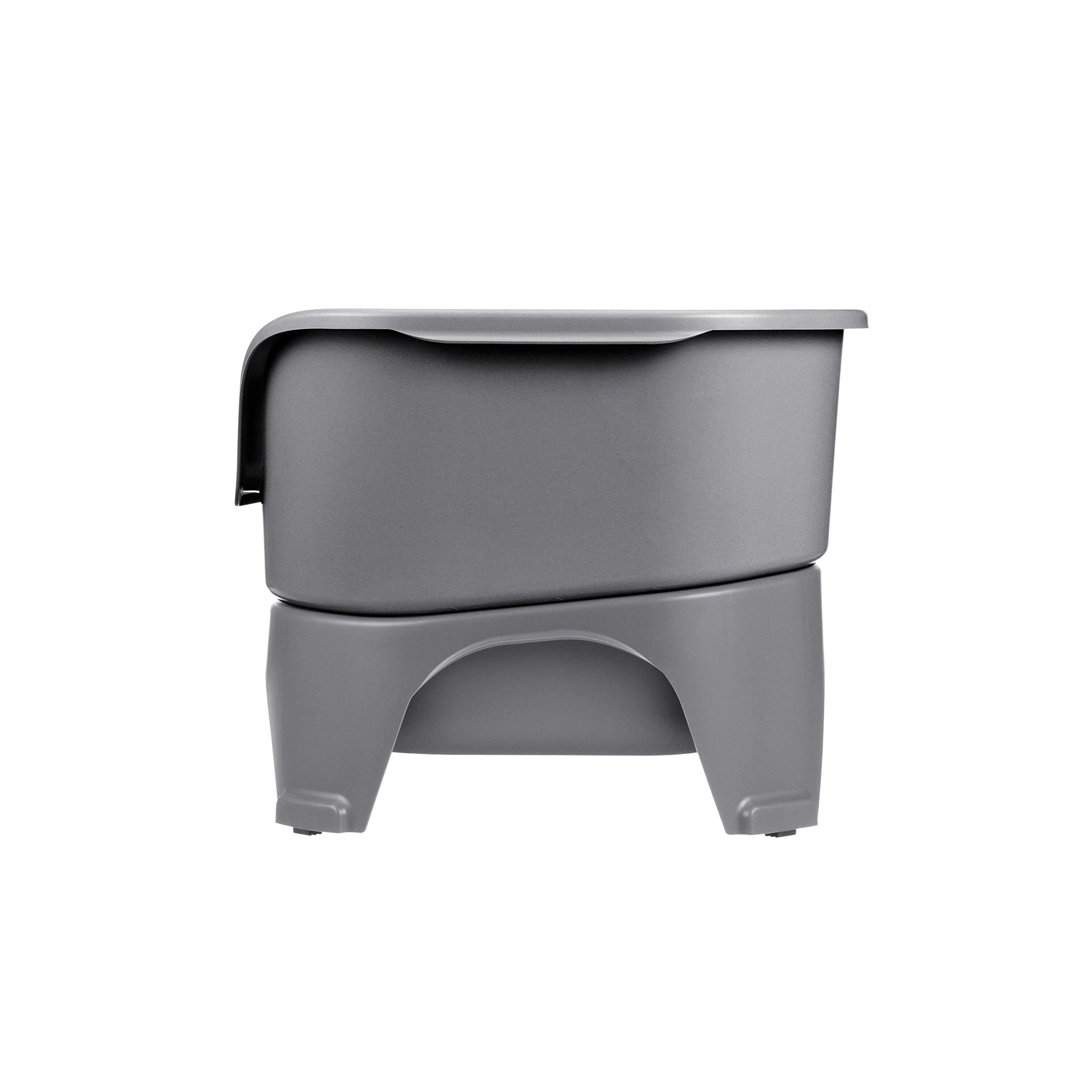 Neater Feeder Express Mess Proof Dog Bowls Elevated for Medium to Large Sized Breed, No Spill Raised Dog Food Bowl Stand, Stainless Steel Food and Water Bowl Set, Pet Dish Feeding Station, Grey