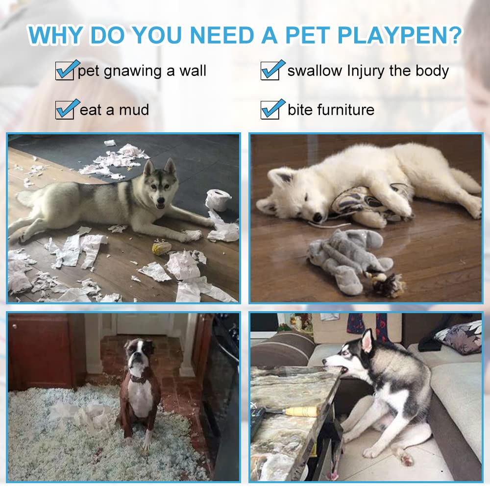 48" Heavy Duty Dog Crate – Large Metal Dog Cage with Lockable Wheels, Double Door & Tray – Secure Indoor Outdoor Kennel Playpen for Training – Strong Pet Enclosure, Black