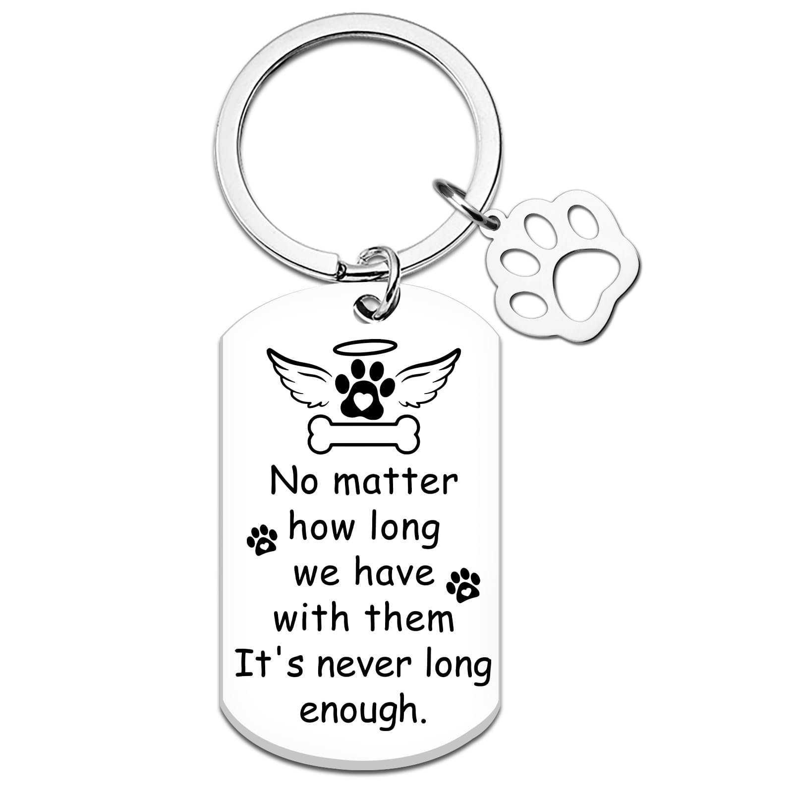 QUIHUD Dog Memorial Keychain For Loss Of Dog Pet Memorial Gifts For Cat Pet Loss Keychain Dogs Bereavement Present Loss Sympathy Gift