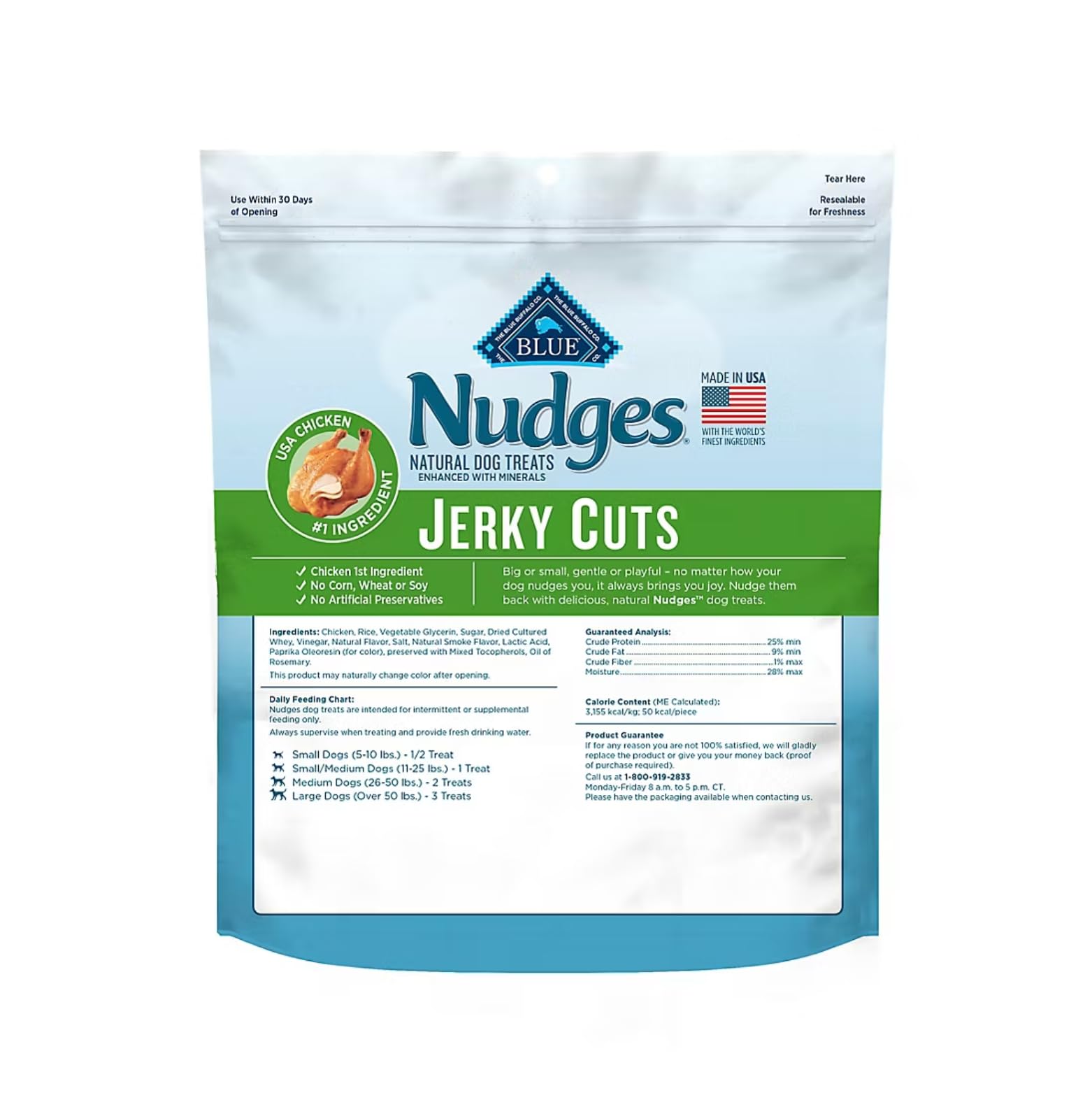 Blue Buffalo Nudges Jerky Cuts Natural Dog Treats - Chicken, 40 oz