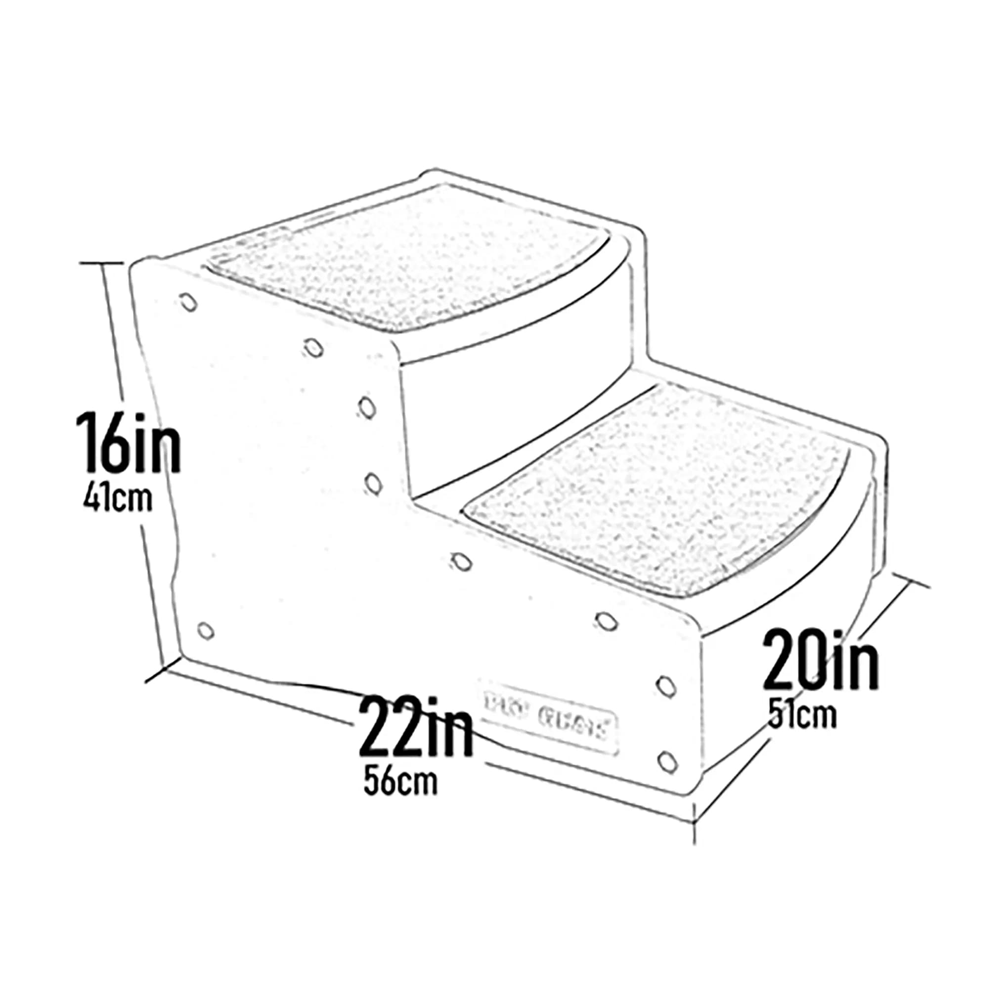 Pet Gear Easy Step II Extra Wide Pet Stairs, 2 Step for Dogs/Cats Up To 200 Pounds, Removable/Washable Carpet, Easy Assembly (No Tools Required), 3 Colors