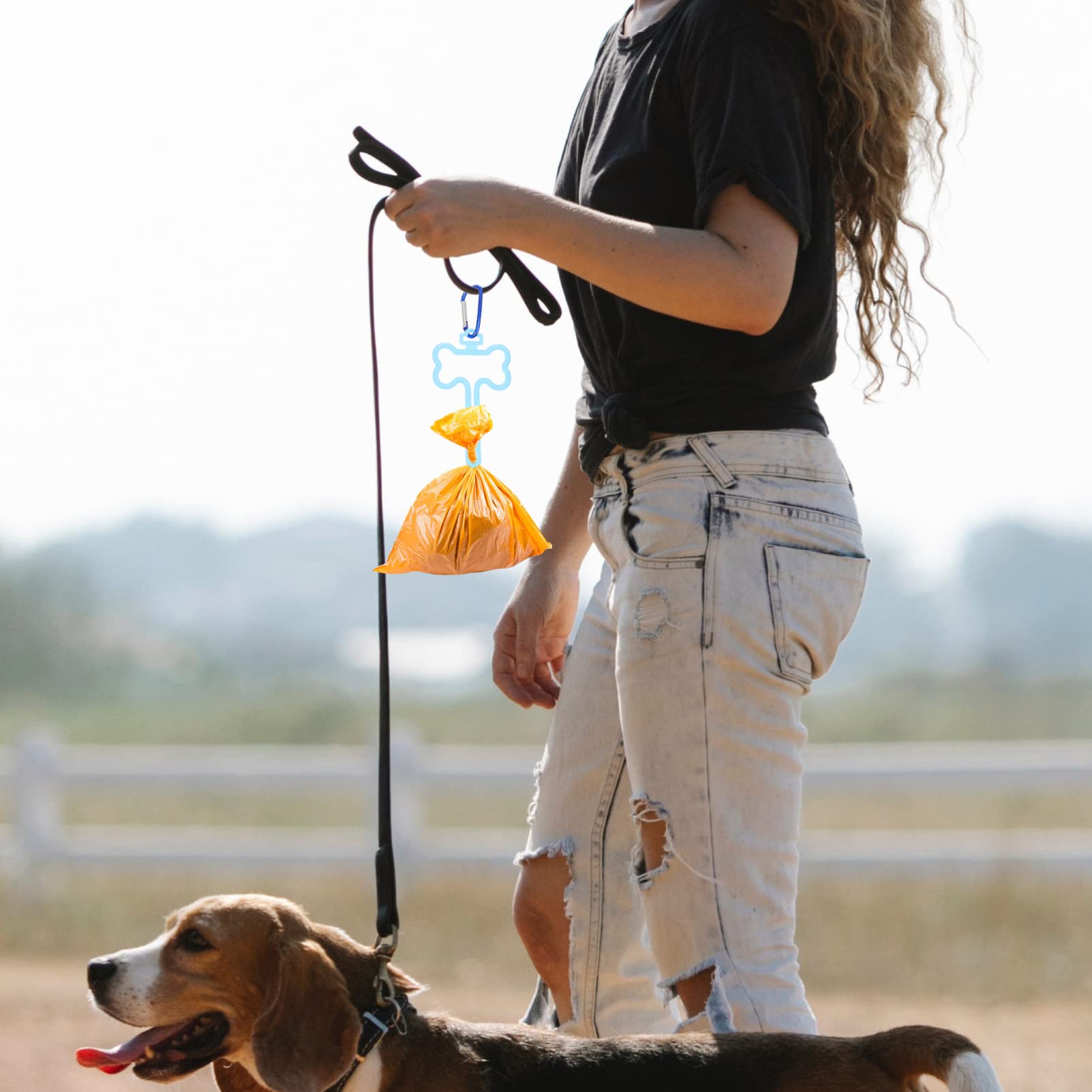 Garbage Bag Holder Dog Waste Bag Clip Dog Walking Supplies Abs Material Portable and Durable