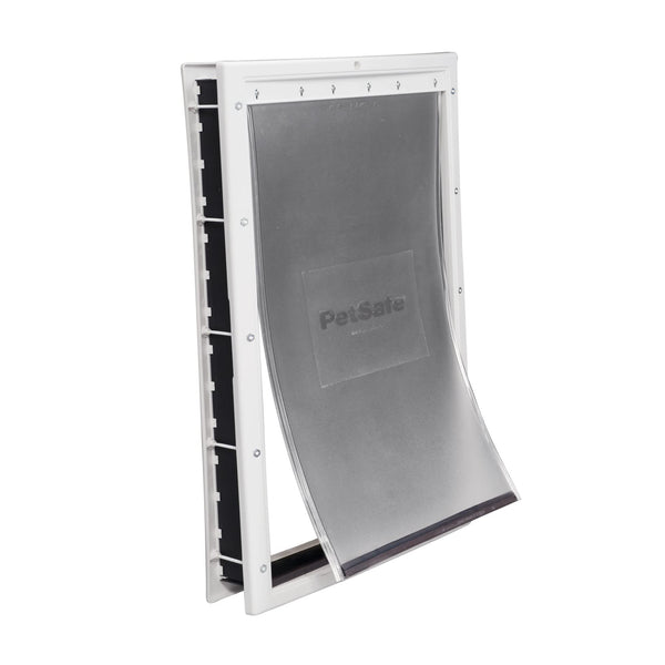 PetSafe Never Rust Dog & Cat Plastic Door, X-Large, for Pets Up to 220 lb, Paintable, Easy DIY Installation, Closing Panel Included, Install in Interior & Exterior Doors or Walls, Durable