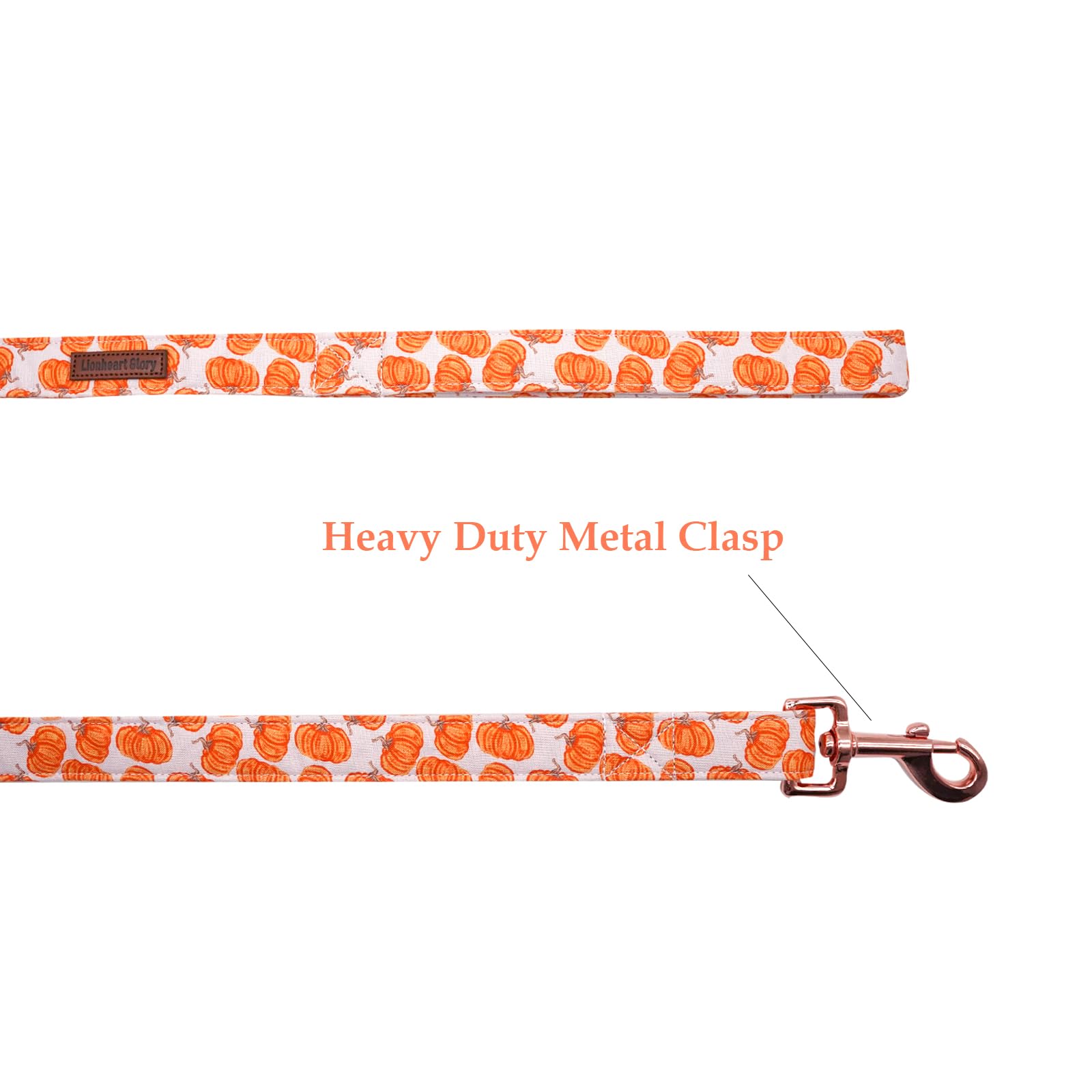 Lionheart glory Pumpkin Dog Leash Halloween Durable Dog Leashes with Comfortable Soft Handle for Small Medium and Large Girl or Boy Dogs