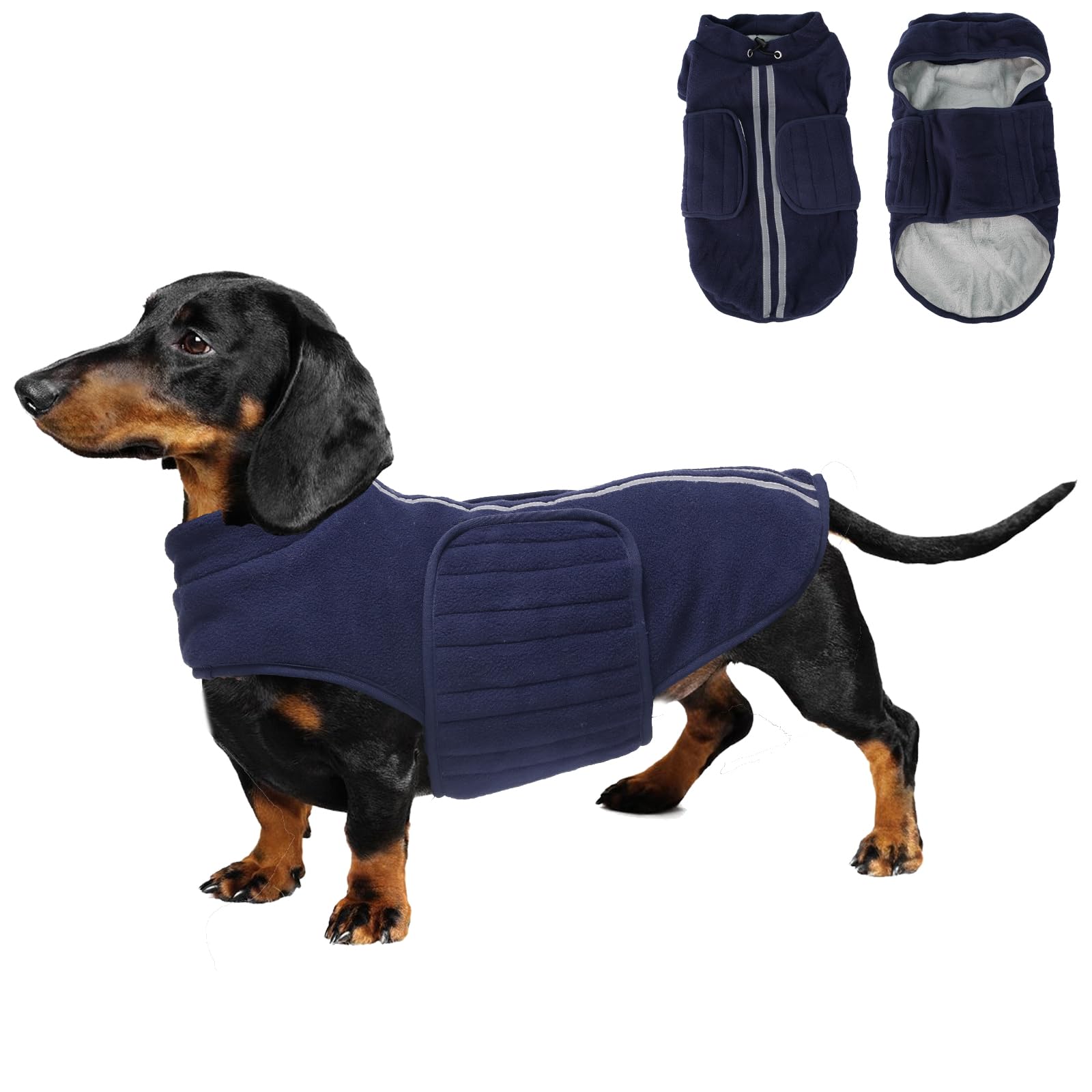 Dachshund Sweater,Small Dog Sweaters Dachshunds Clothes for Miniature,Fleece Dogs Coat,Warm Doggy Coats for Medium Dogs Girl,Female Puppy Winter Jacket Apparel & Accessories