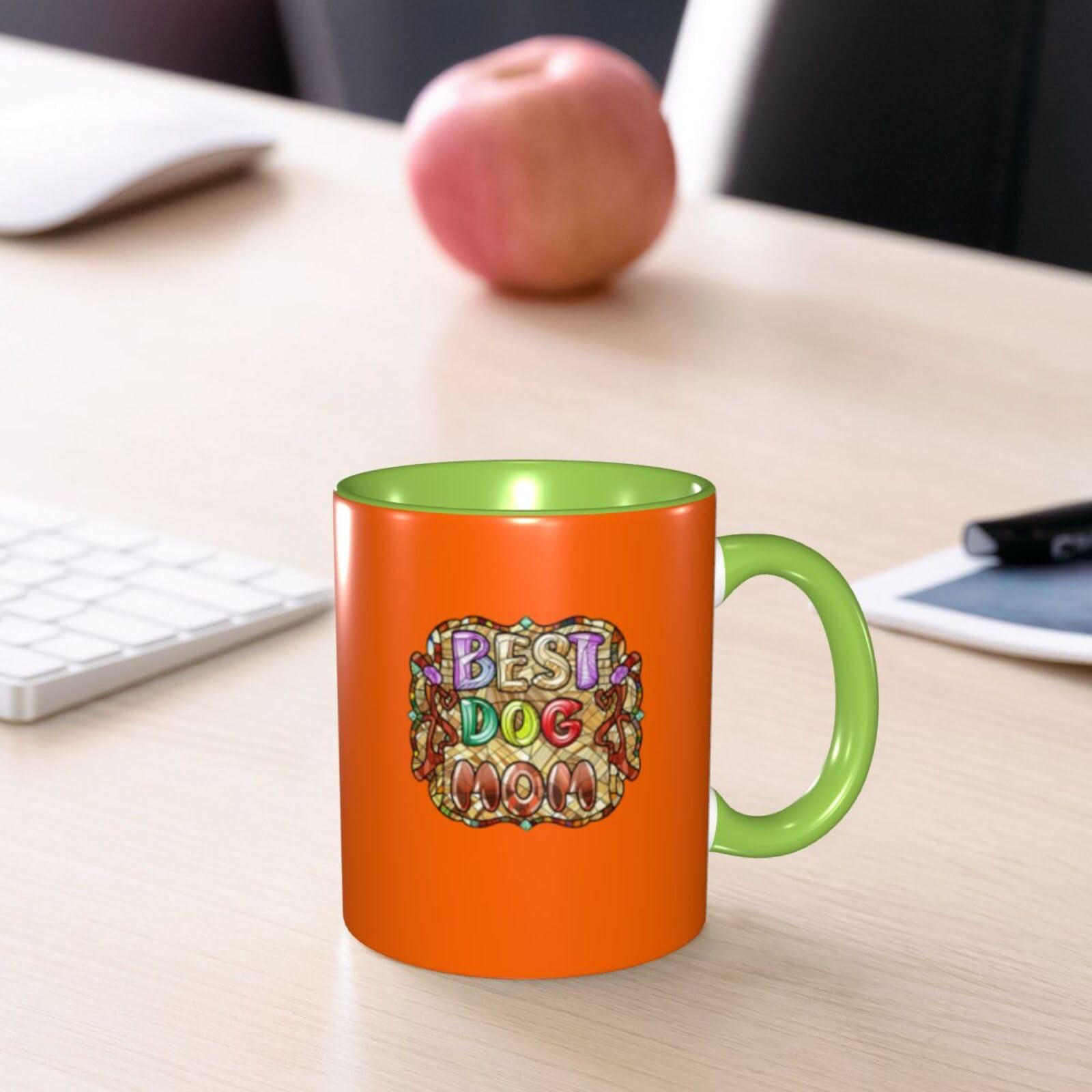 TOMASLINK Best Dog Mom Mug Gift,Dog Mom Coffee Mug For Dog Lovers, Dog Mom Coffee Cup Gifts For Dog Lovers,Dog Mom,Dog Dad Gifts (Green, Dalmatian)