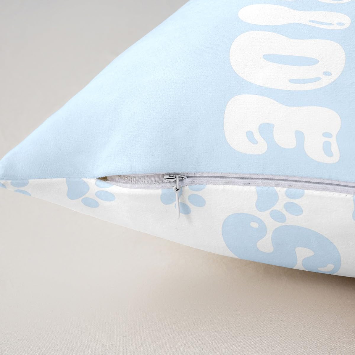 Kawaii Dog Paws Print Throw Pillow Covers Set of 2 Dog Side My Side Cushion Covers for Couch Sofa Cute Puppy Animal Pet Decorative Pillowcases Soft Outdoor Pillows Covers,18"x18"