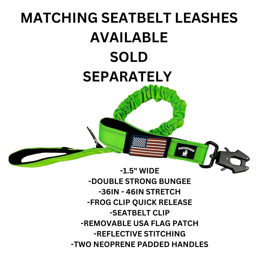 2-Inch Wide Tactical Dog Collar with Control Handle, Adjustable for Medium & Large Dogs, Military Style with Heavy-Duty Metal Buckle, USA Flag Patch & Customizable Name Plate, Training & Everyday Use