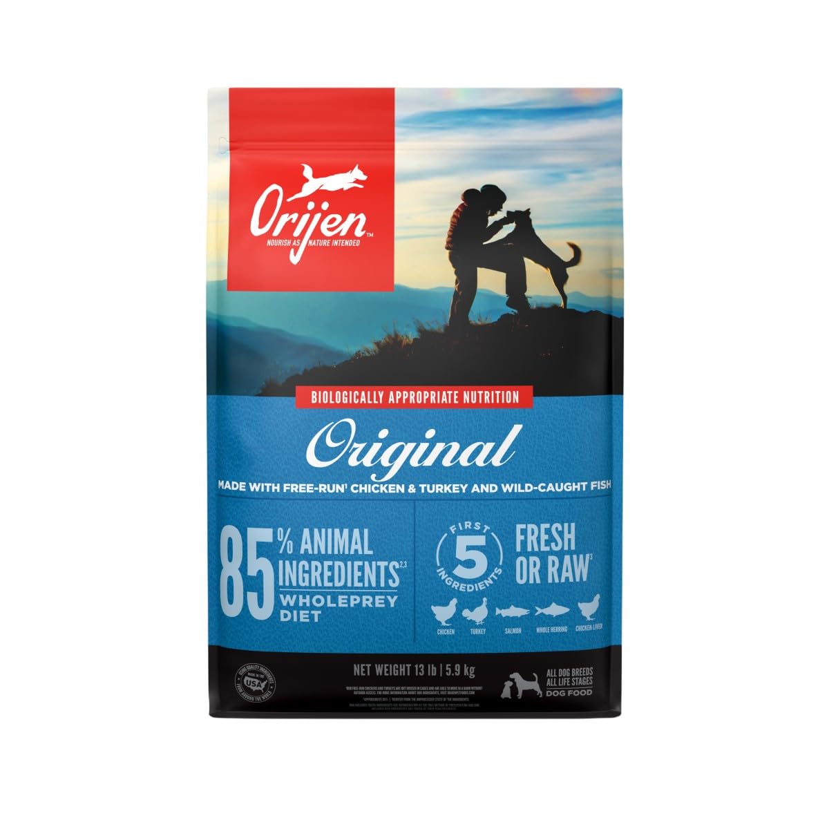 ORIJEN Grain Free High Protein Dry Dog Food Original Recipe 13lb Bag