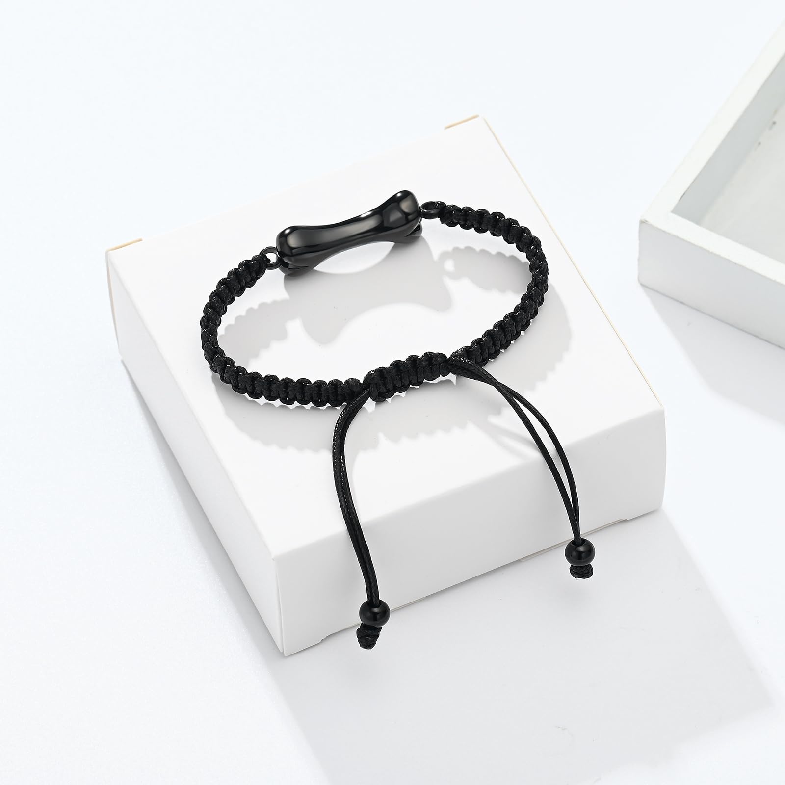 Hearbeingt Cremation Bracelet for Pet Ashes Dog Bone Urn Bracelet Stainless Steel Memorial Keepsake Bracelet Jewelry for Men Women