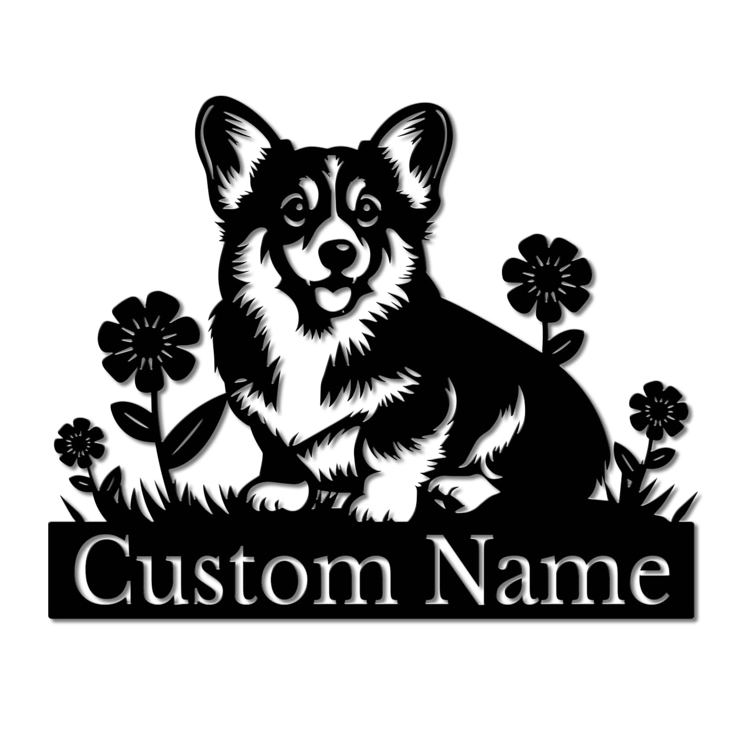 Personalized Custom Dog Metal Wall Decor Art, Name Sign, Personalized Decor Art, Dog Lover Gift, Office Wall Sign, Metal Monogram (Style B)