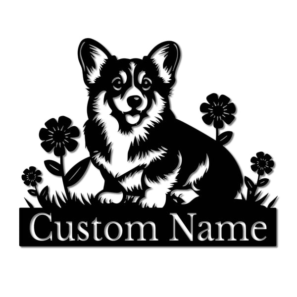 Personalized Custom Dog Metal Wall Decor Art, Name Sign, Personalized Decor Art, Dog Lover Gift, Office Wall Sign, Metal Monogram (Style B)