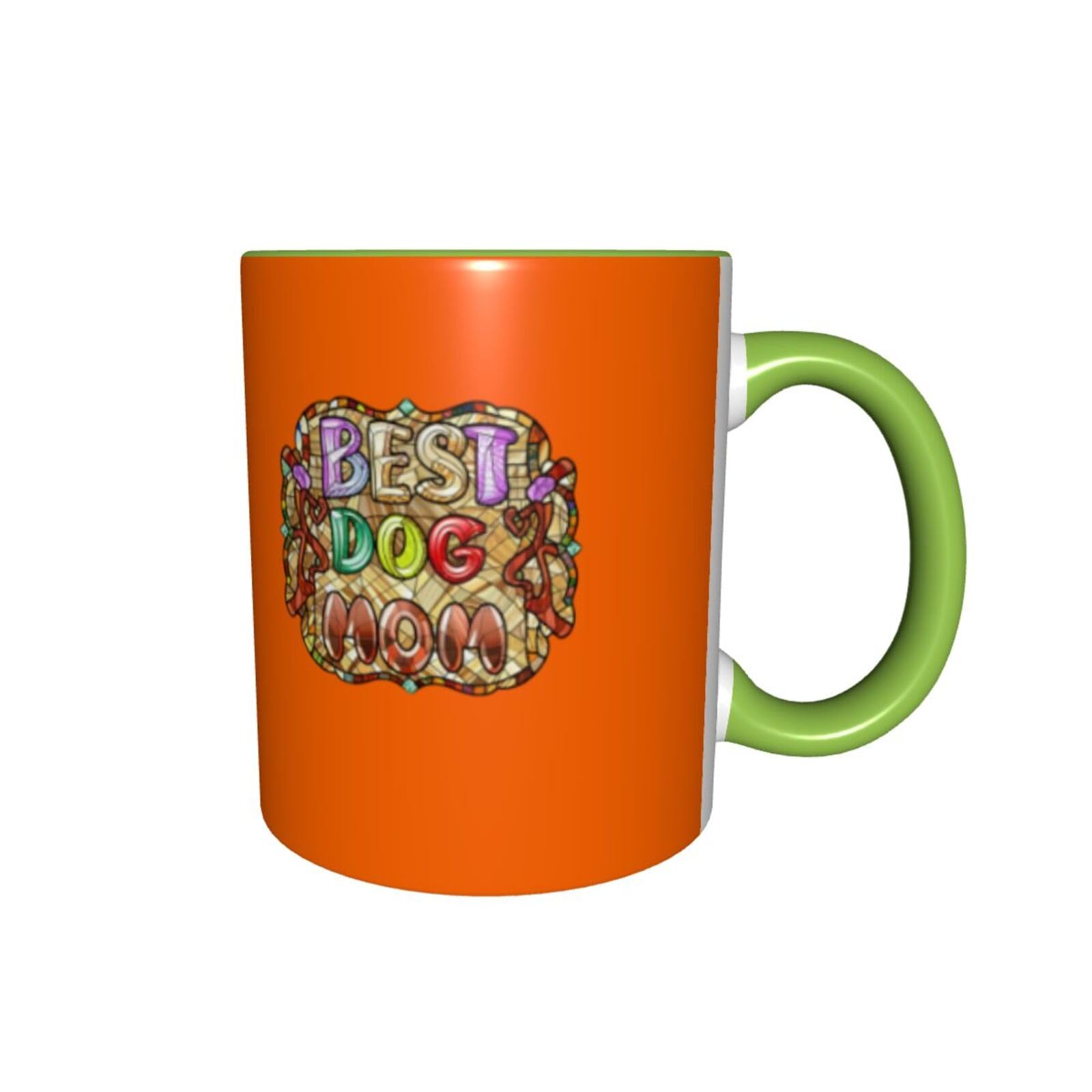 TOMASLINK Best Dog Mom Mug Gift,Dog Mom Coffee Mug For Dog Lovers, Dog Mom Coffee Cup Gifts For Dog Lovers,Dog Mom,Dog Dad Gifts (Green, Dalmatian)