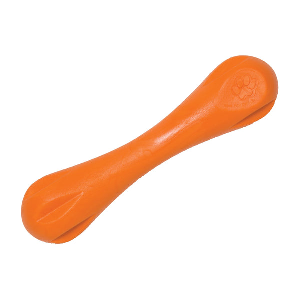 WEST PAW Zogoflex Hurley Dog Bone Chew Toy – Floatable Pet Toys for Aggressive Chewers, Catch, Fetch – Bright-Colored Bones for Dogs – Recyclable, Dishwasher-Safe, Non-Toxic, Large, Tangerine