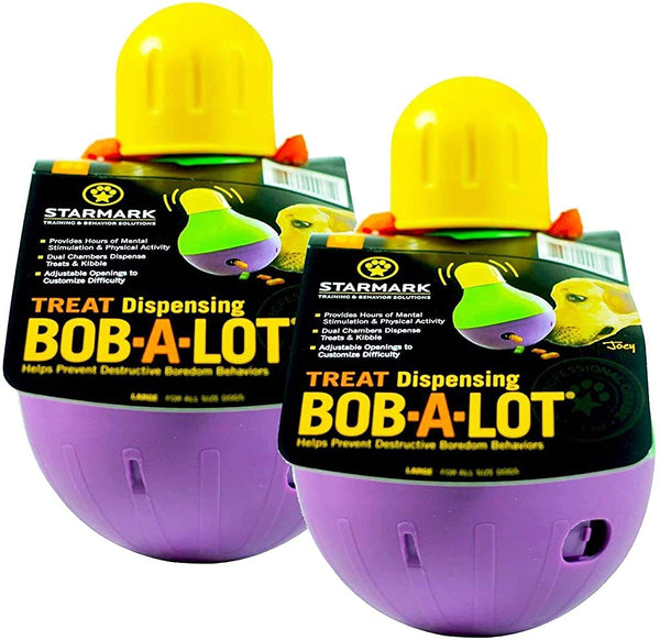 Starmark (2 Pack) Large Bob-A-Lot Interactive Dog Toys