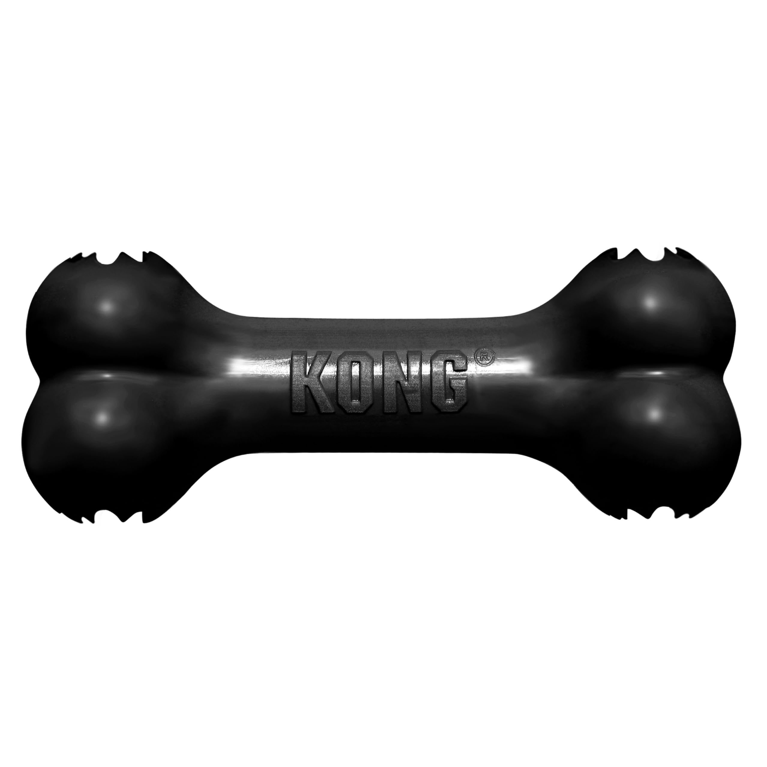 KONG - Extreme Goodie Bone - KONG's Most Durable Natural Rubber Dog Bone for Power Chewers - Black - For Large Dogs