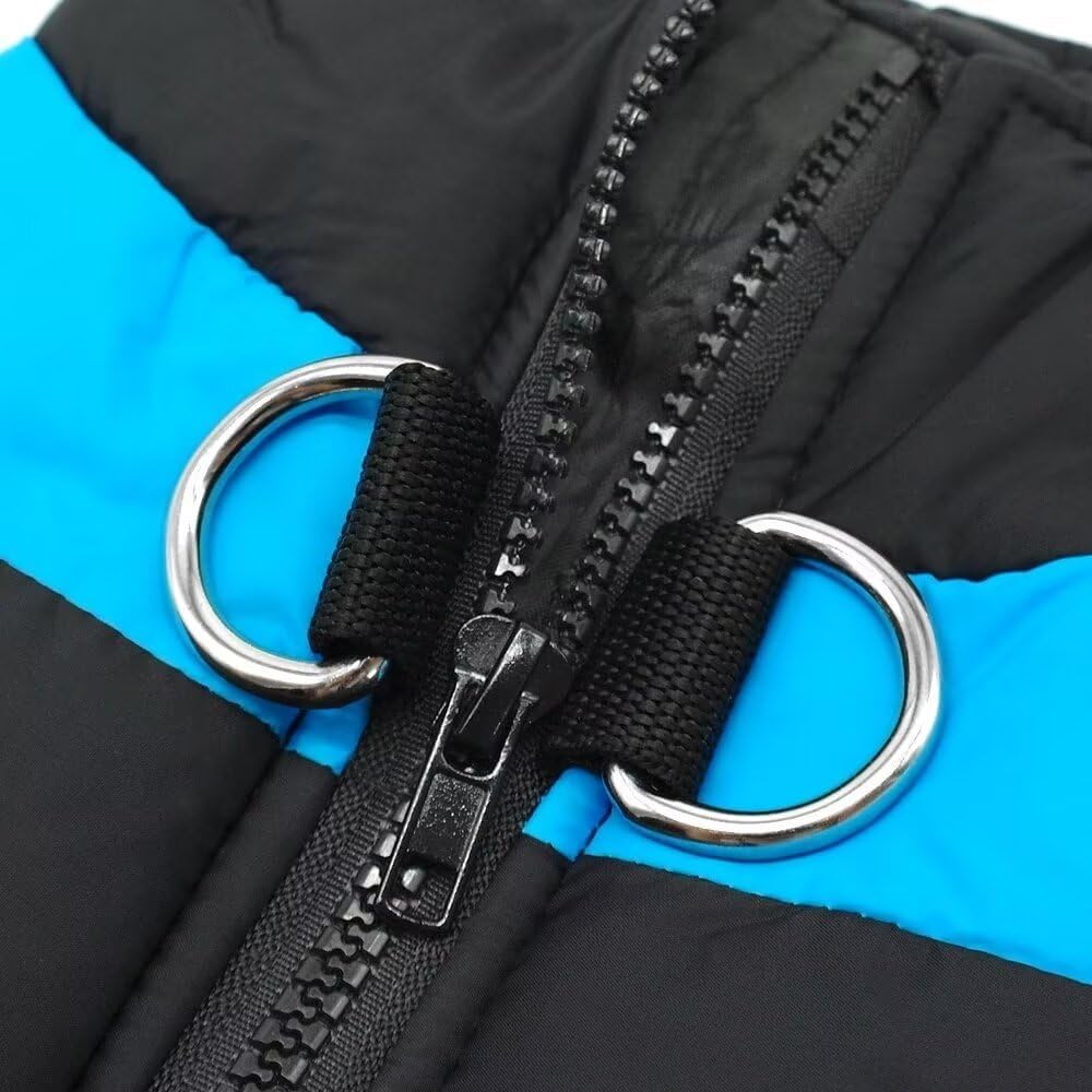 Didog Cold Weather Dog Warm Vest Jacket Coat,Pet Winter Clothes for Small Medium Large Dogs(Chest 11 Inch; Back Length 8 Inch, Blue)
