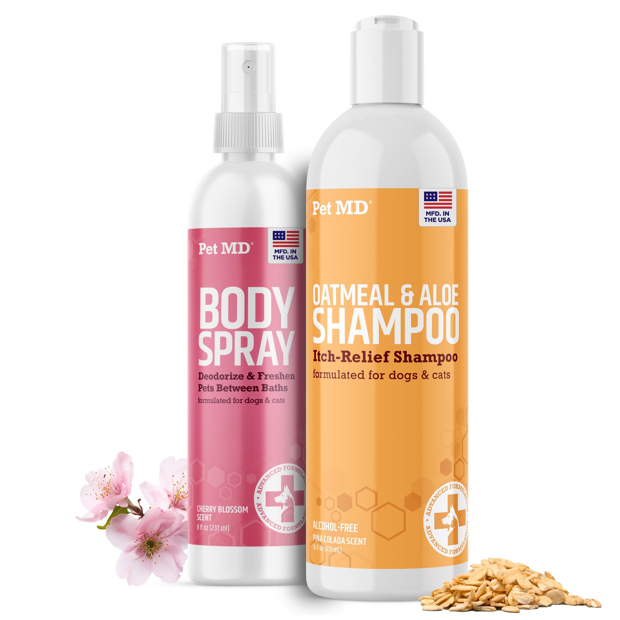 Pet MD Japanese Cherry Blossom Body Spray & Oatmeal + Aloe Shampoo