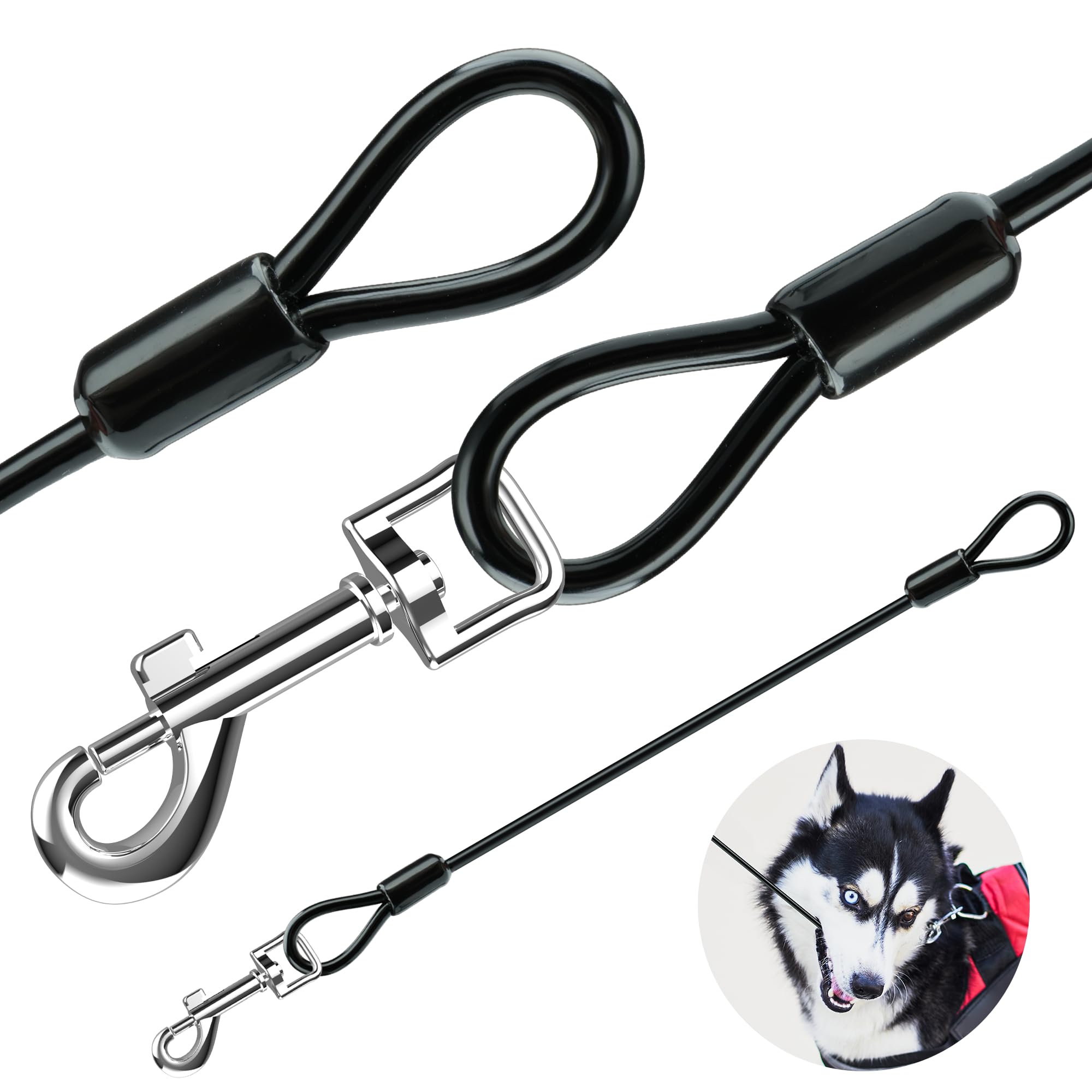Retractable Dog Leash Add-On Accessory - Anti-Bite Rope - for Extra Protection Against Biting from Your pups - 1 pc