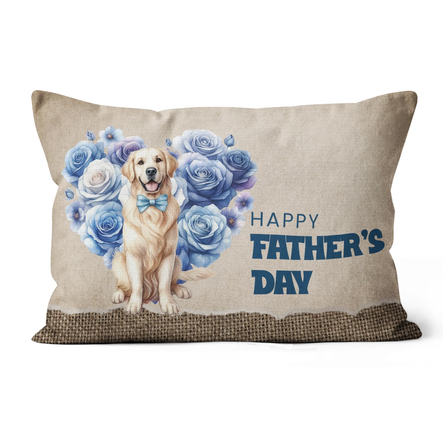 Ninety3POD Golden Retriever Proud Dad Happy Father's Day Pillow Cushion Double Sided Goldens Dog Lover Gifts Idea Throw Pillow - 02008
