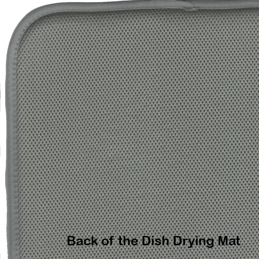 Caroline's Treasures DAC2706DDM Miniature Pinscher Cozy Christmas Dish Drying Mat Absorbent Dish Drying Mat Pad for Kitchen Counter Dish Drainer Mat for Countertop, 14 x 21", Multicolor